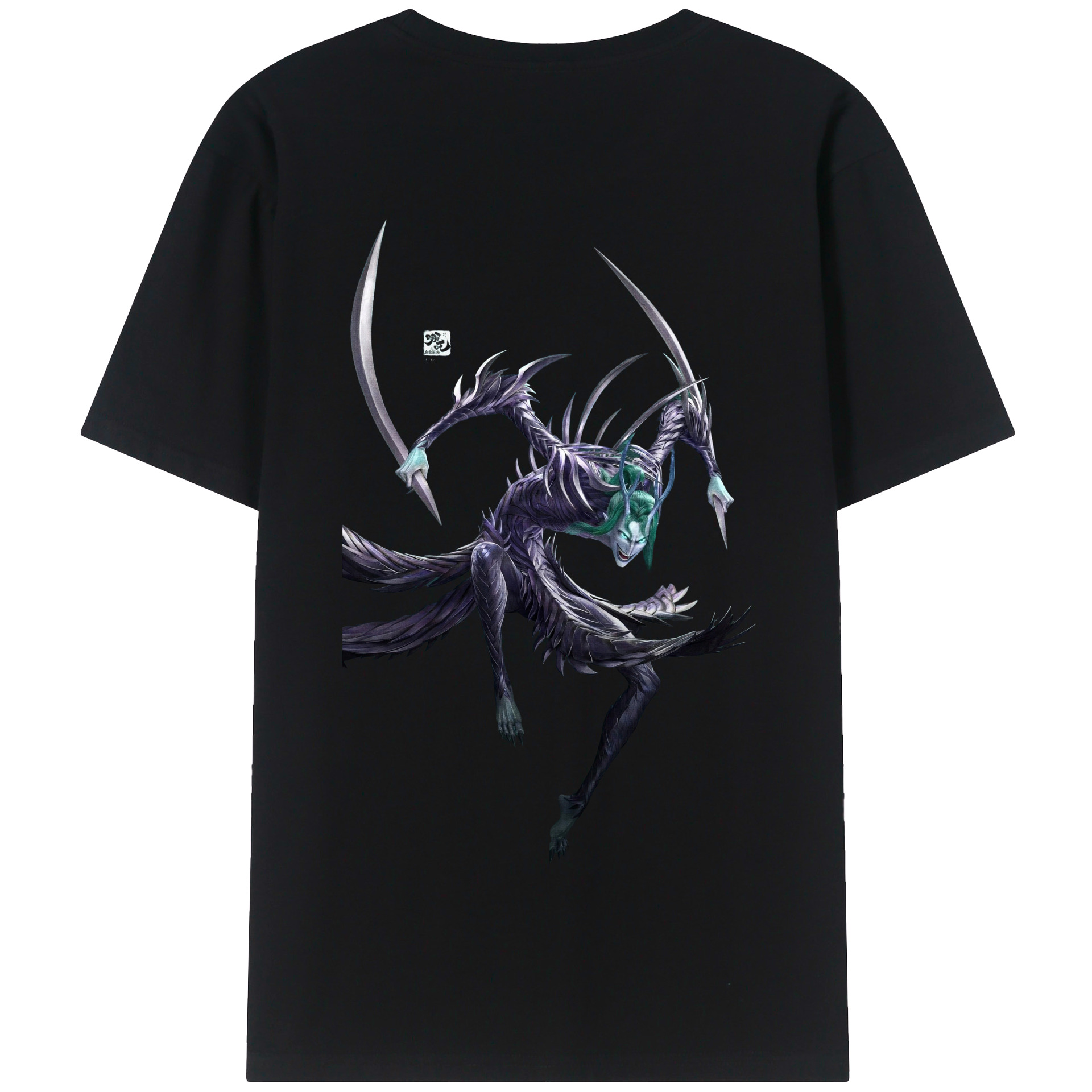 （画像用） Ne Zha 2 ナタ 魔童の大暴れ 綿100％半袖Tシャツ（背面プリント）