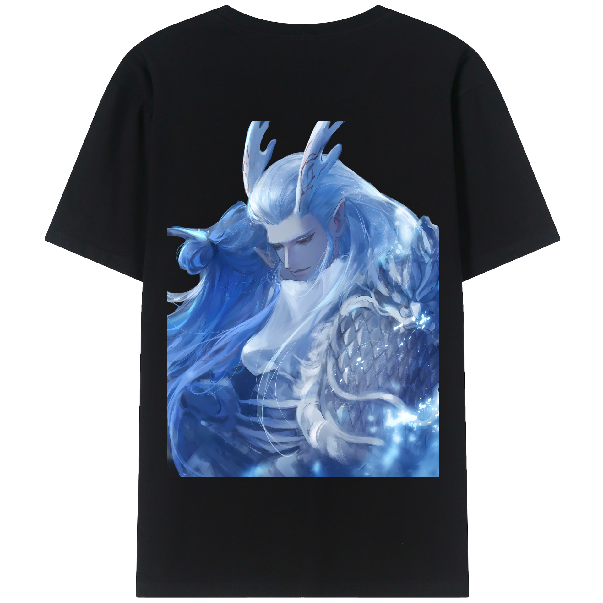 （画像用） Ne Zha 2 ナタ 魔童の大暴れ 綿100％半袖Tシャツ（背面プリント）