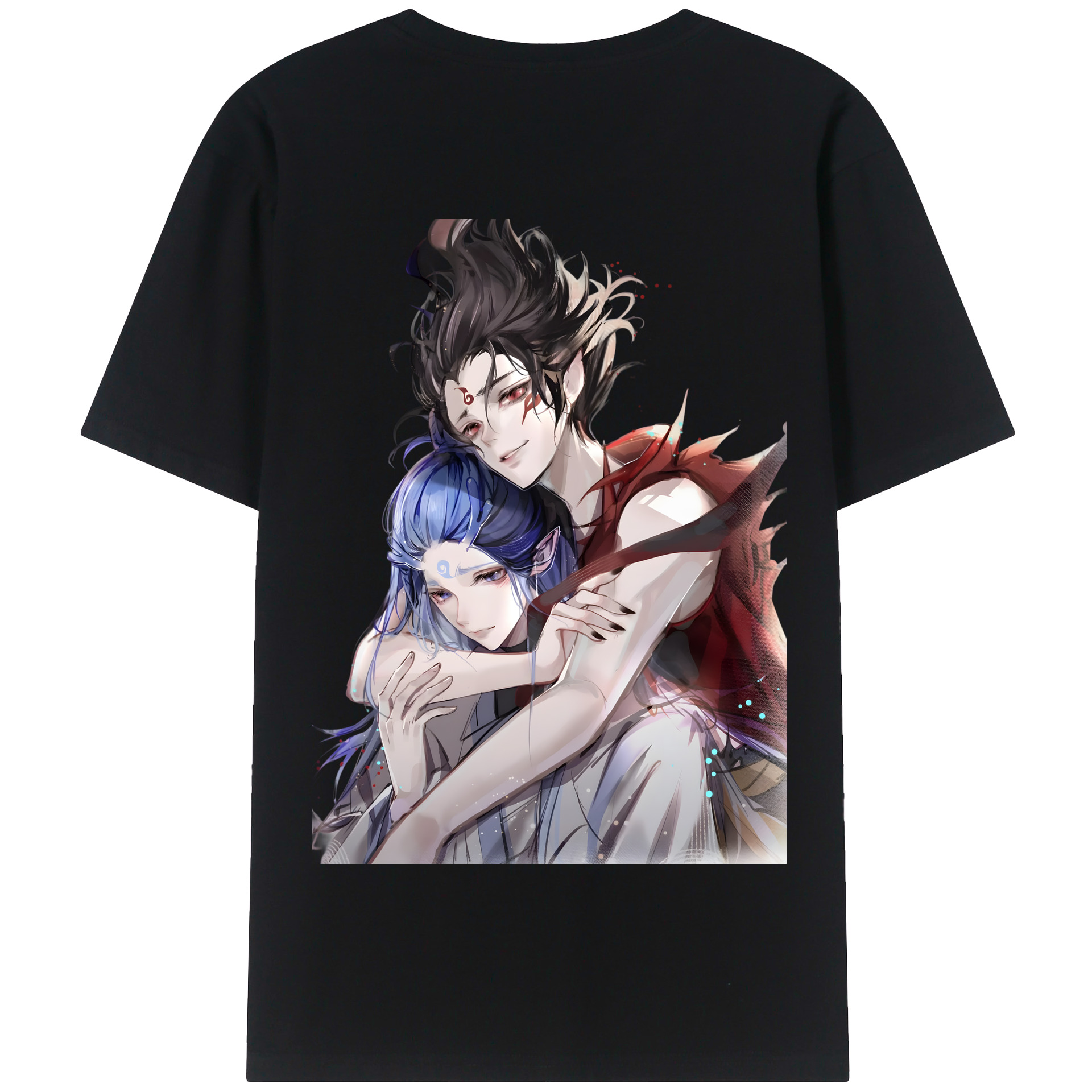 （画像用） Ne Zha 2 ナタ 魔童の大暴れ 綿100％半袖Tシャツ（背面プリント）