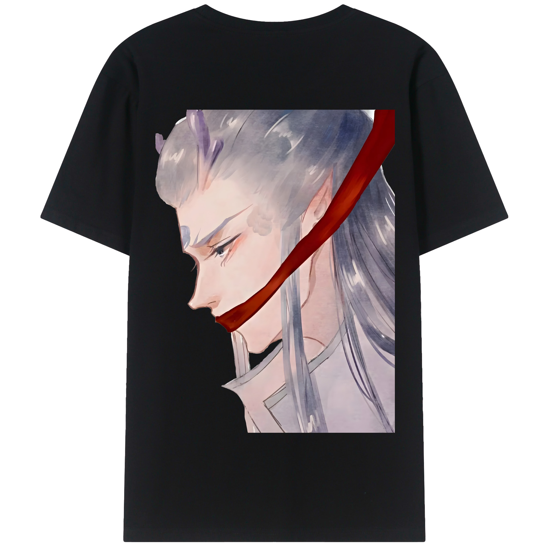 （画像用） Ne Zha 2 ナタ 魔童の大暴れ 綿100％半袖Tシャツ（背面プリント）