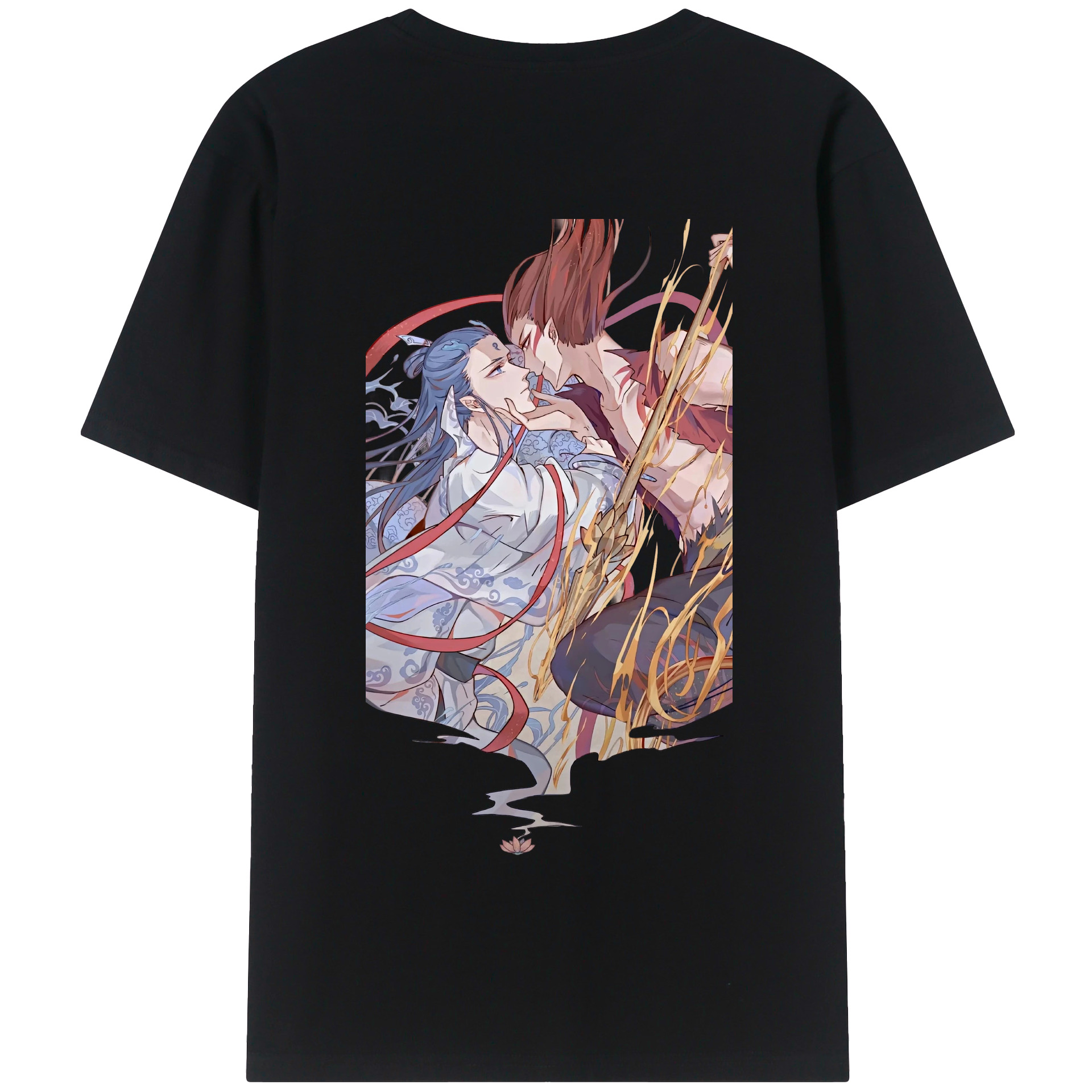 （画像用） Ne Zha 2 ナタ 魔童の大暴れ 綿100％半袖Tシャツ（背面プリント）