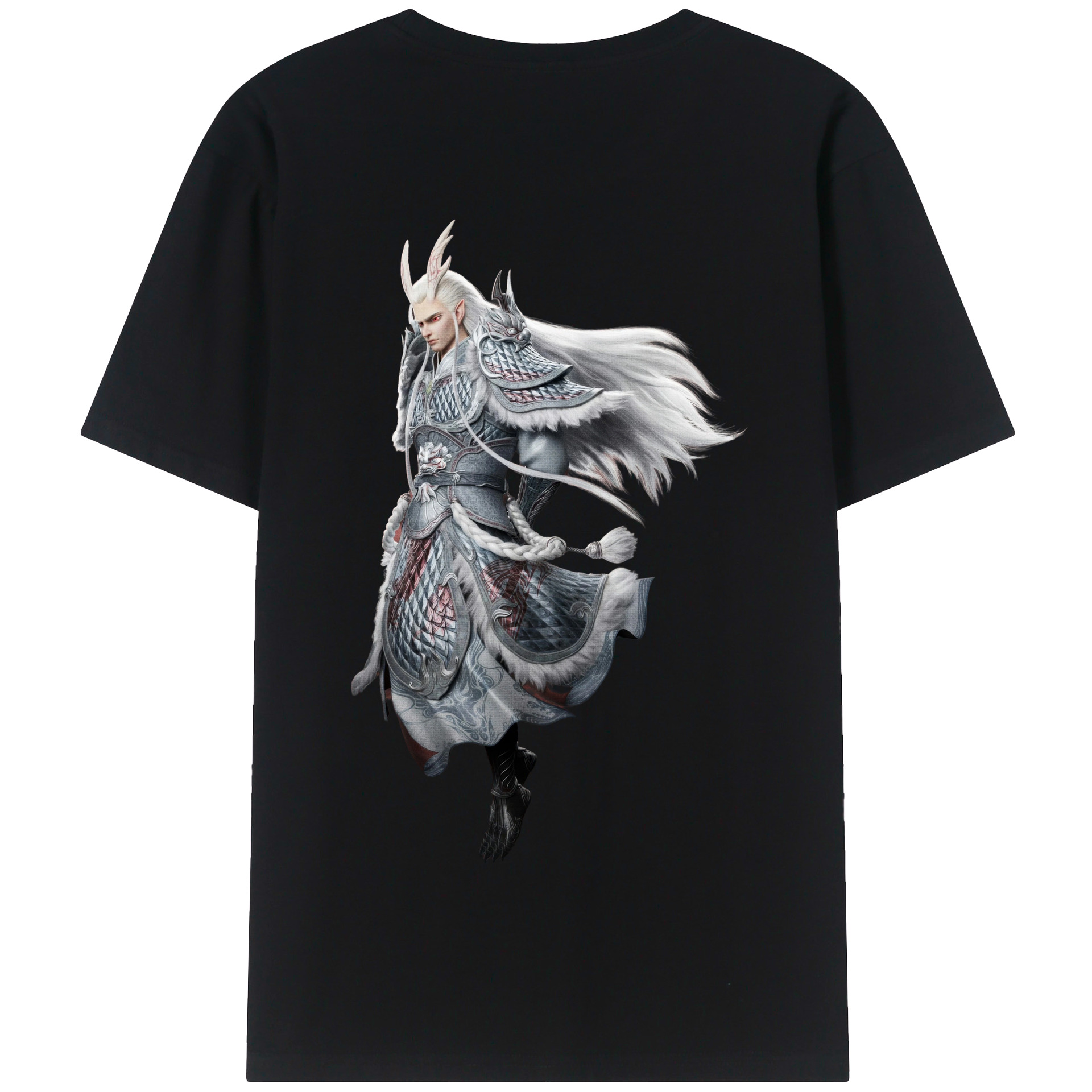 （画像用） Ne Zha 2 ナタ 魔童の大暴れ 綿100％半袖Tシャツ（背面プリント）