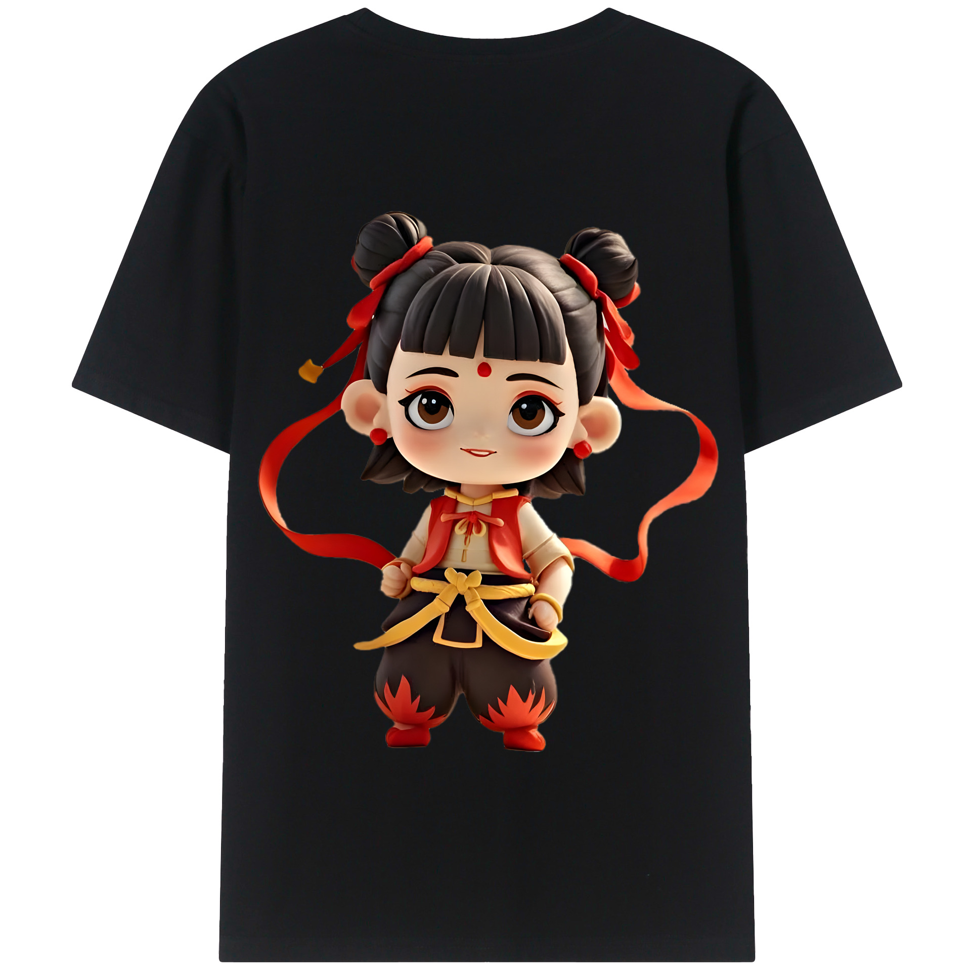 Ne Zha 2 ナタ 魔童の大暴れ 綿100％半袖Tシャツ（背面プリント）