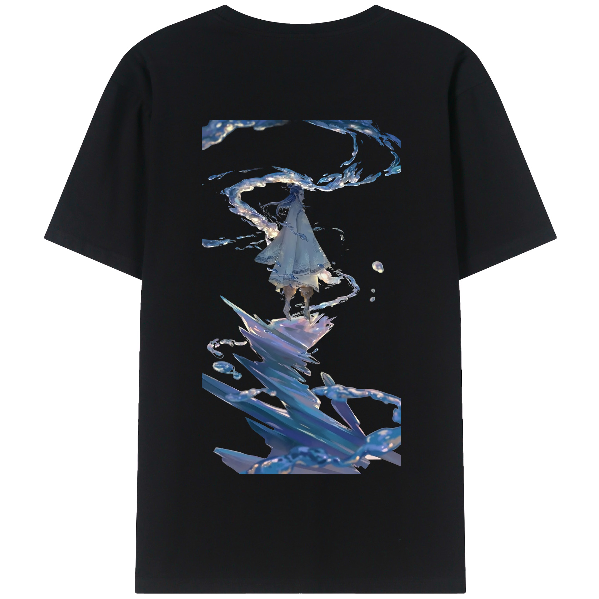 （画像用） Ne Zha 2 ナタ 魔童の大暴れ 綿100％半袖Tシャツ（背面プリント）