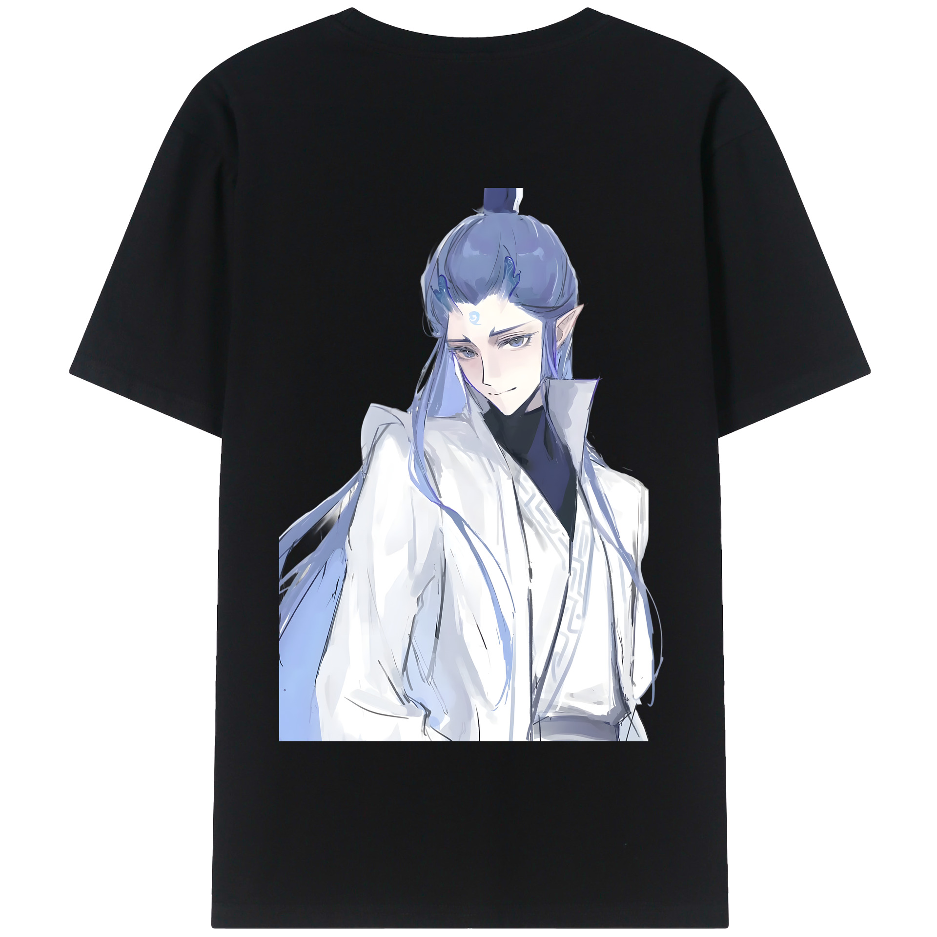 （画像用） Ne Zha 2 ナタ 魔童の大暴れ 綿100％半袖Tシャツ（背面プリント）