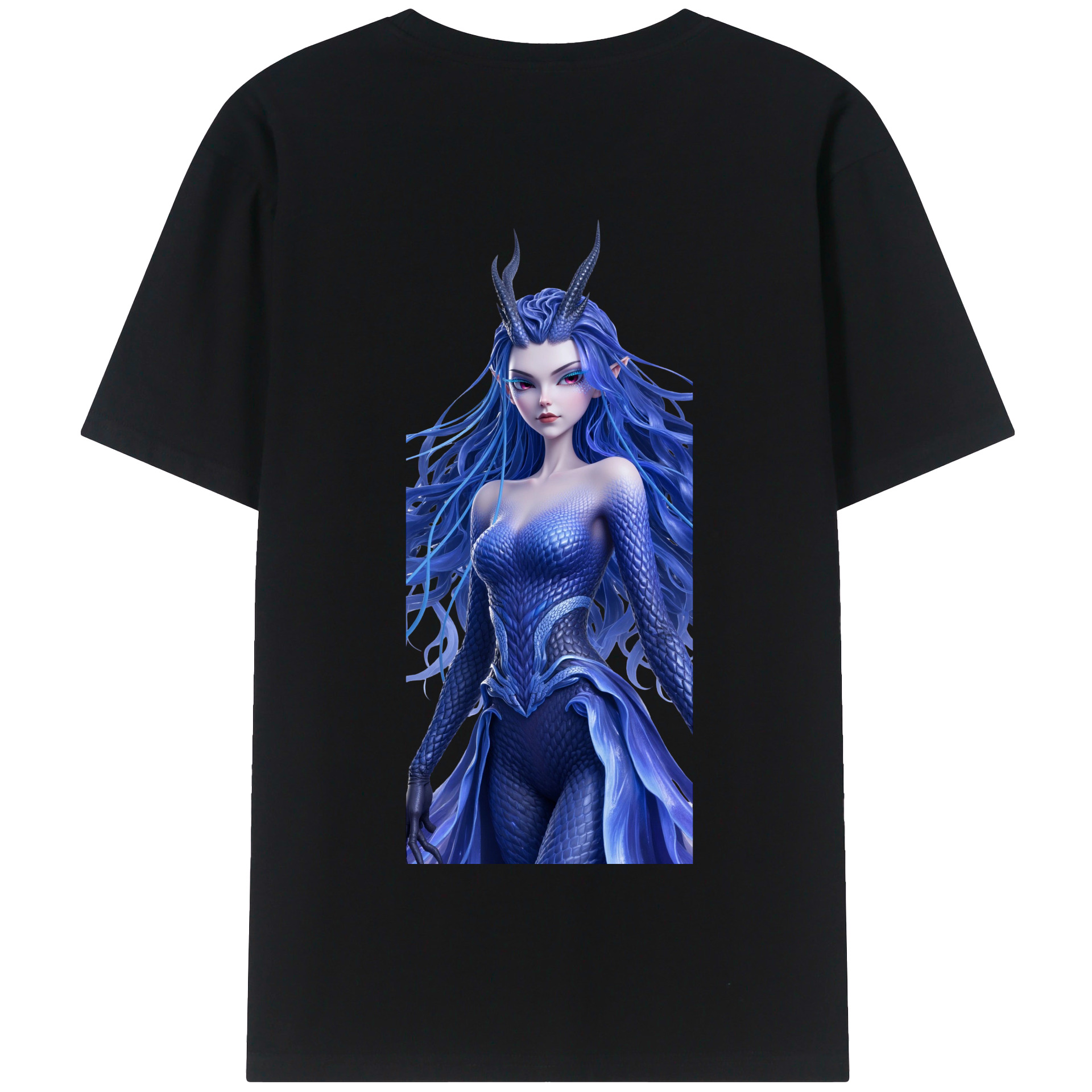 （画像用） Ne Zha 2 ナタ 魔童の大暴れ 綿100％半袖Tシャツ（背面プリント）