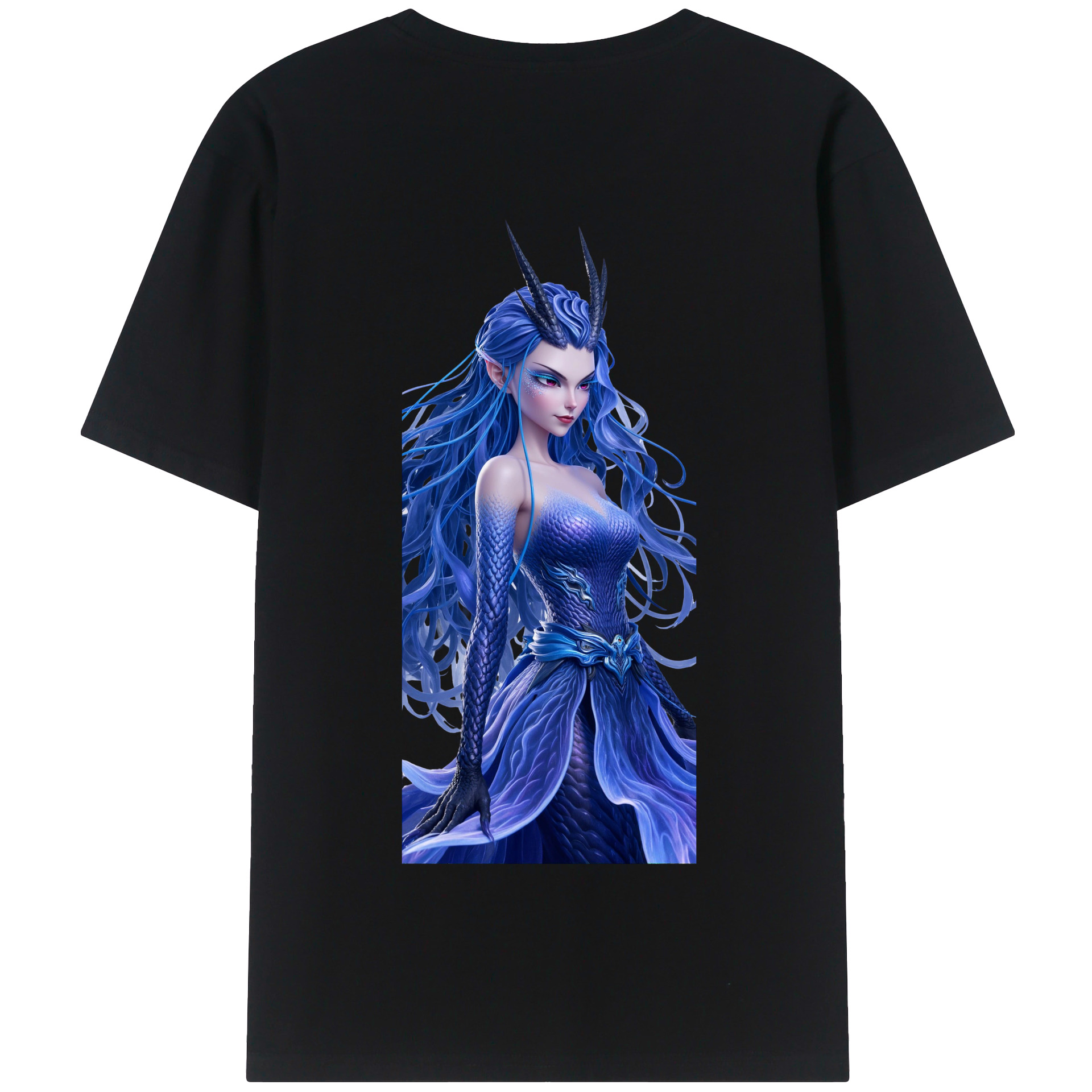 （画像用） Ne Zha 2 ナタ 魔童の大暴れ 綿100％半袖Tシャツ（背面プリント）