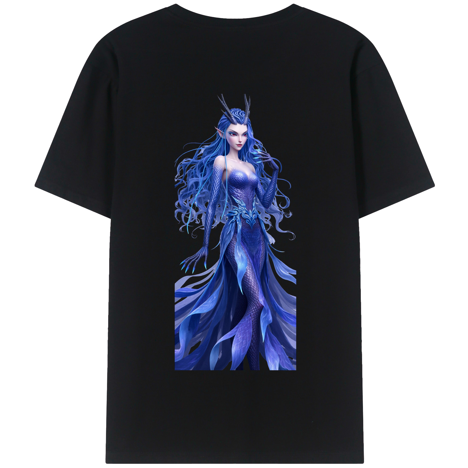 （画像用） Ne Zha 2 ナタ 魔童の大暴れ 綿100％半袖Tシャツ（背面プリント）