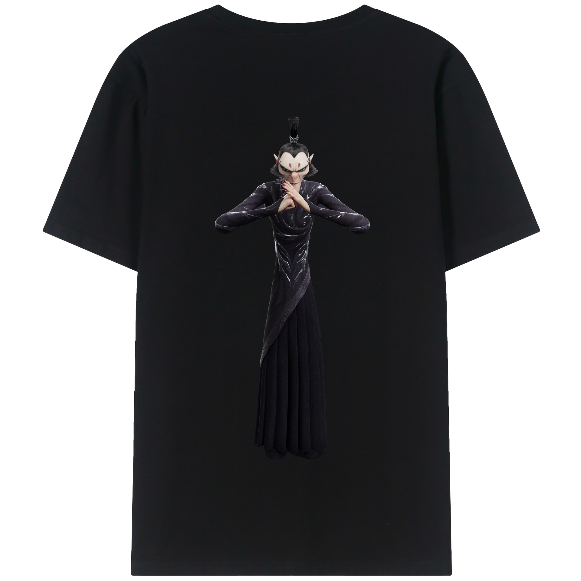 （画像用） Ne Zha 2 ナタ 魔童の大暴れ 綿100％半袖Tシャツ（背面プリント）