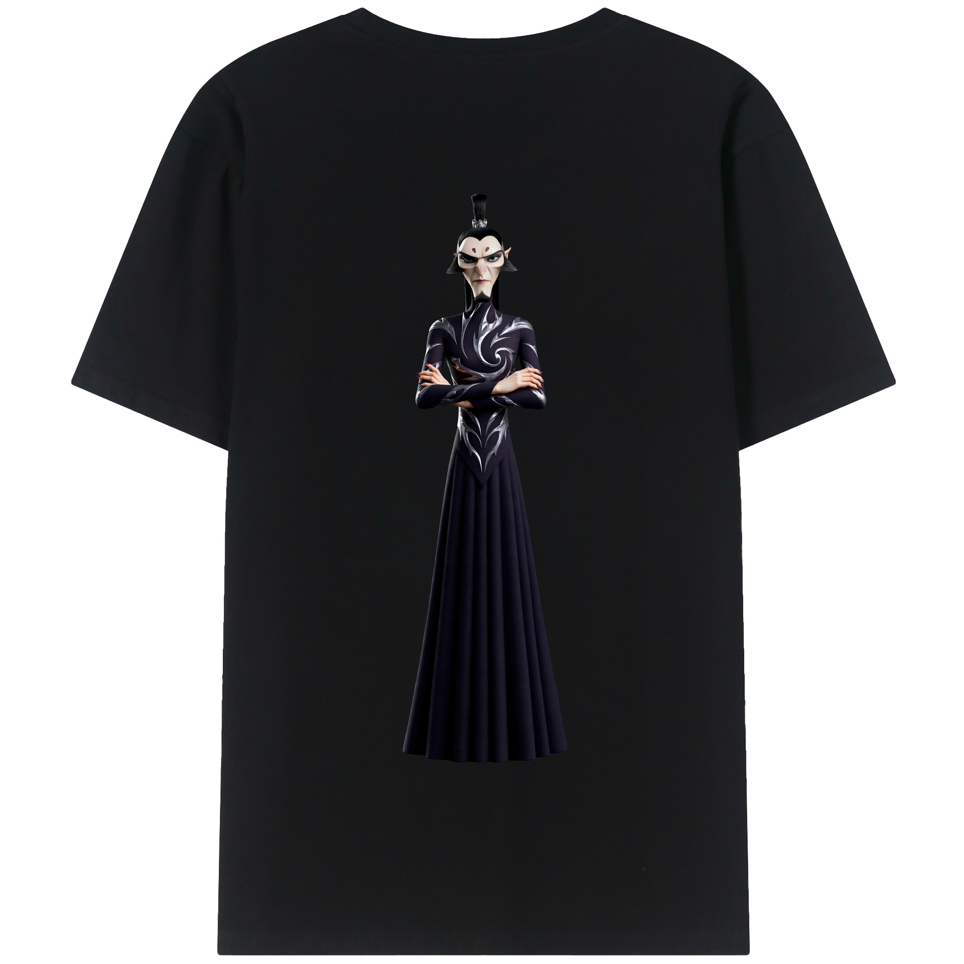（画像用） Ne Zha 2 ナタ 魔童の大暴れ 綿100％半袖Tシャツ（背面プリント）