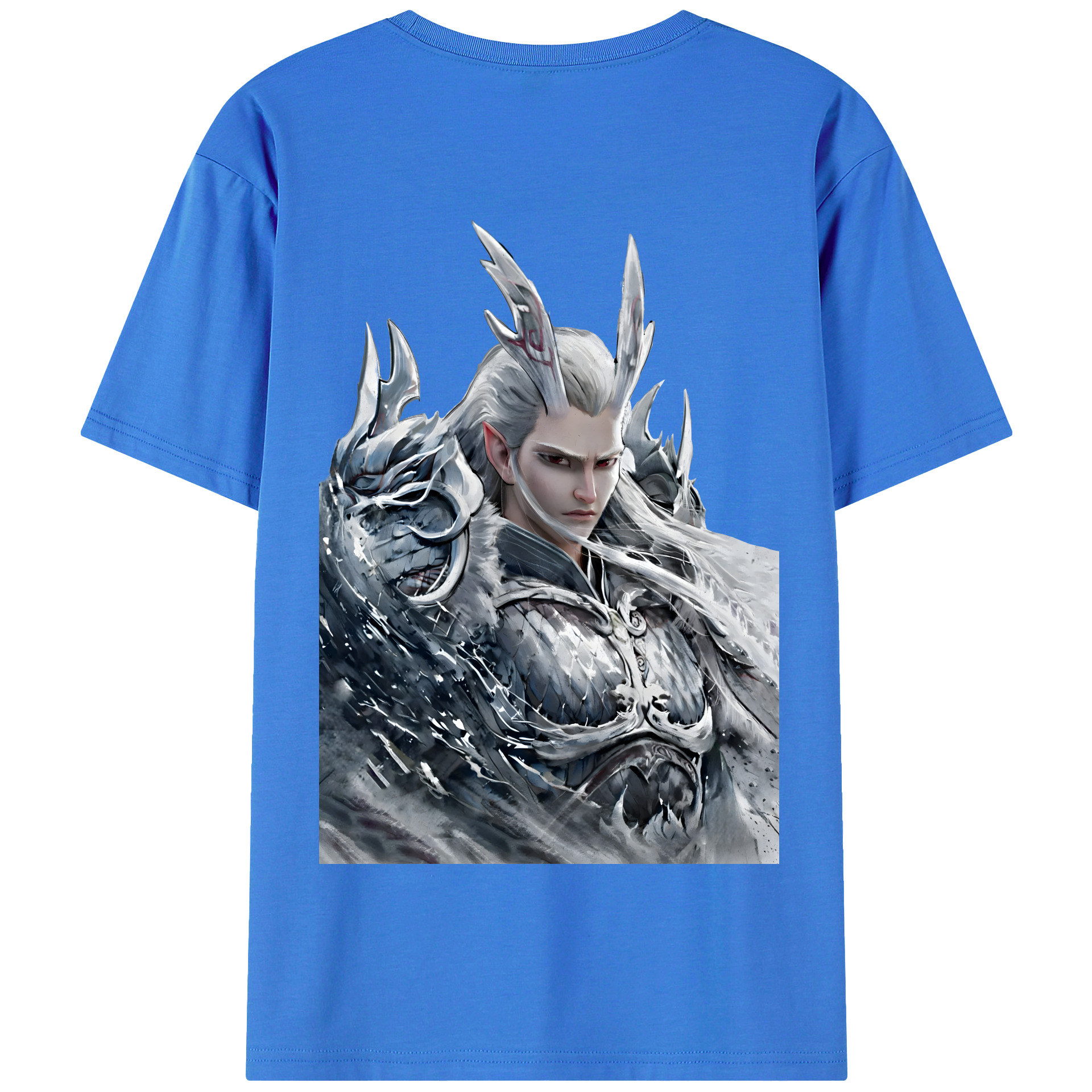 （画像用） Ne Zha 2 ナタ 魔童の大暴れ 綿100％半袖Tシャツ（背面プリント）