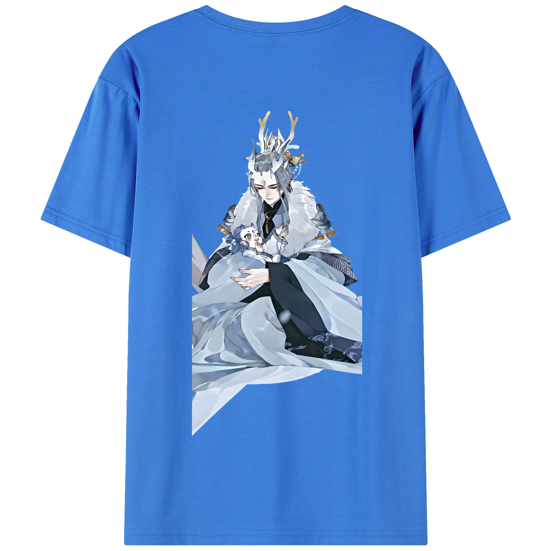 （画像用） Ne Zha 2 ナタ 魔童の大暴れ 綿100％半袖Tシャツ（背面プリント）