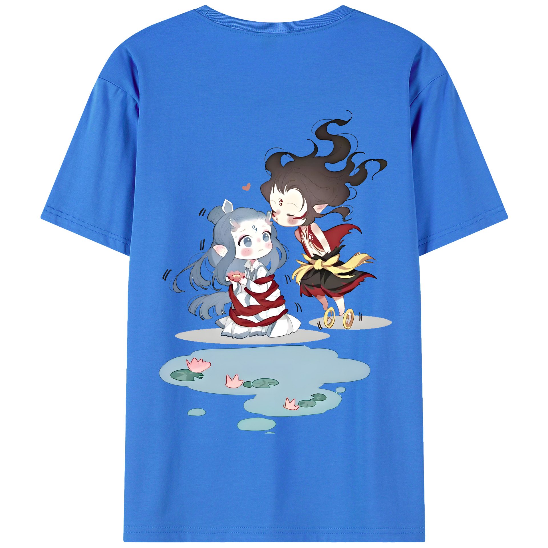 （画像用） Ne Zha 2 ナタ 魔童の大暴れ 綿100％半袖Tシャツ（背面プリント）