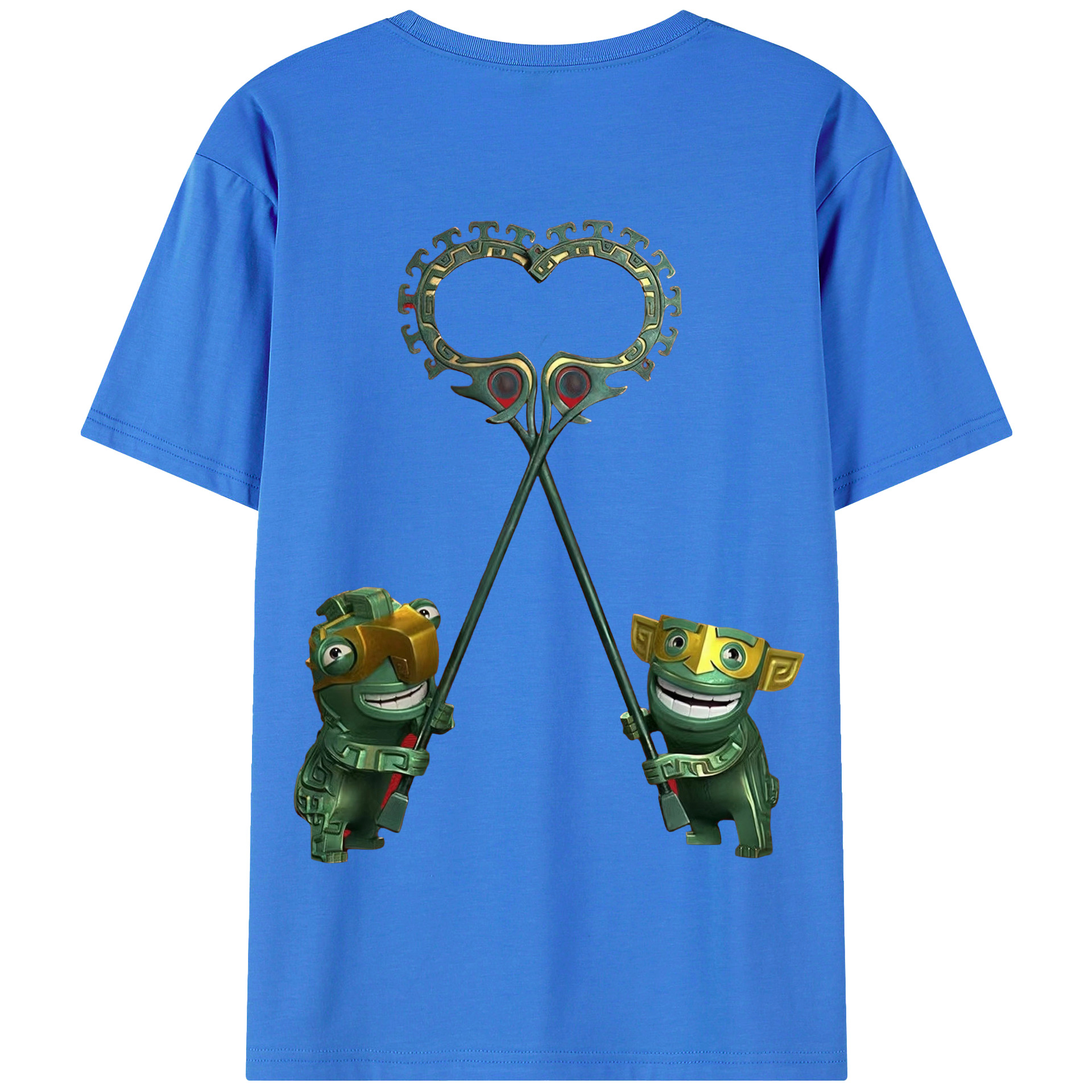 （画像用） Ne Zha 2 ナタ 魔童の大暴れ 綿100％半袖Tシャツ（背面プリント）