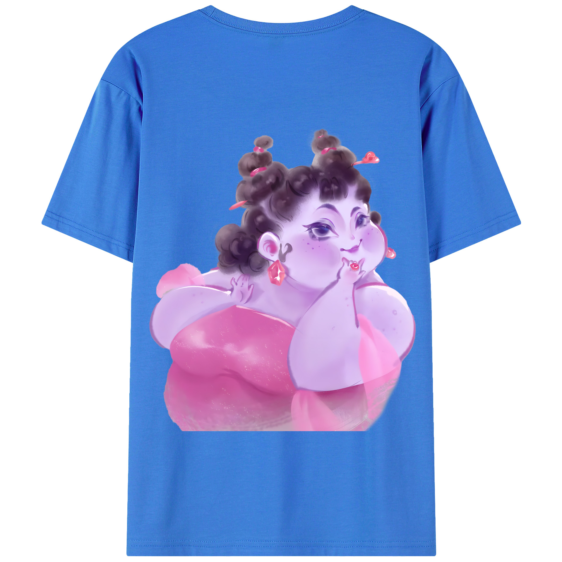 （画像用） Ne Zha 2 ナタ 魔童の大暴れ 綿100％半袖Tシャツ（背面プリント）