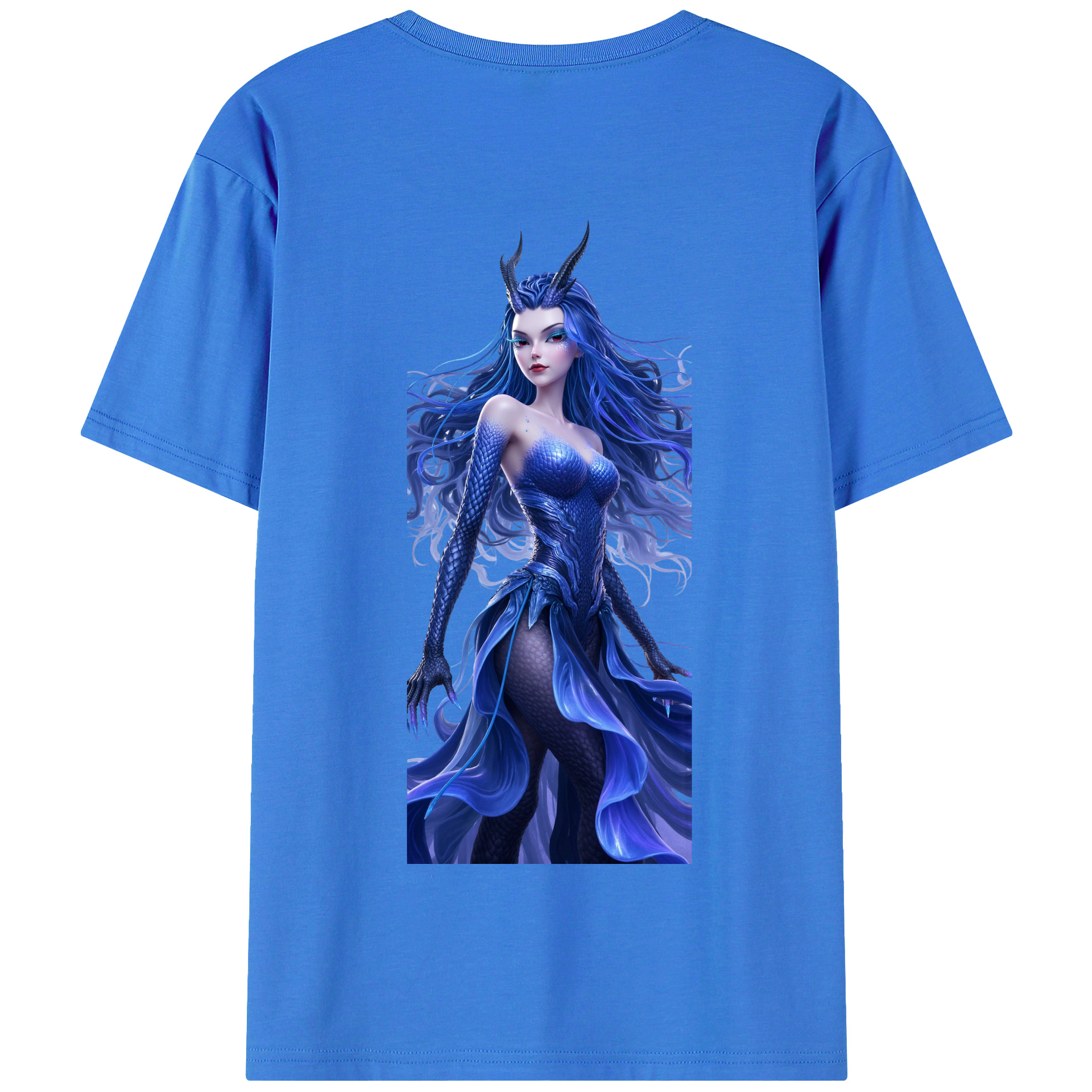 （画像用） Ne Zha 2 ナタ 魔童の大暴れ 綿100％半袖Tシャツ（背面プリント）