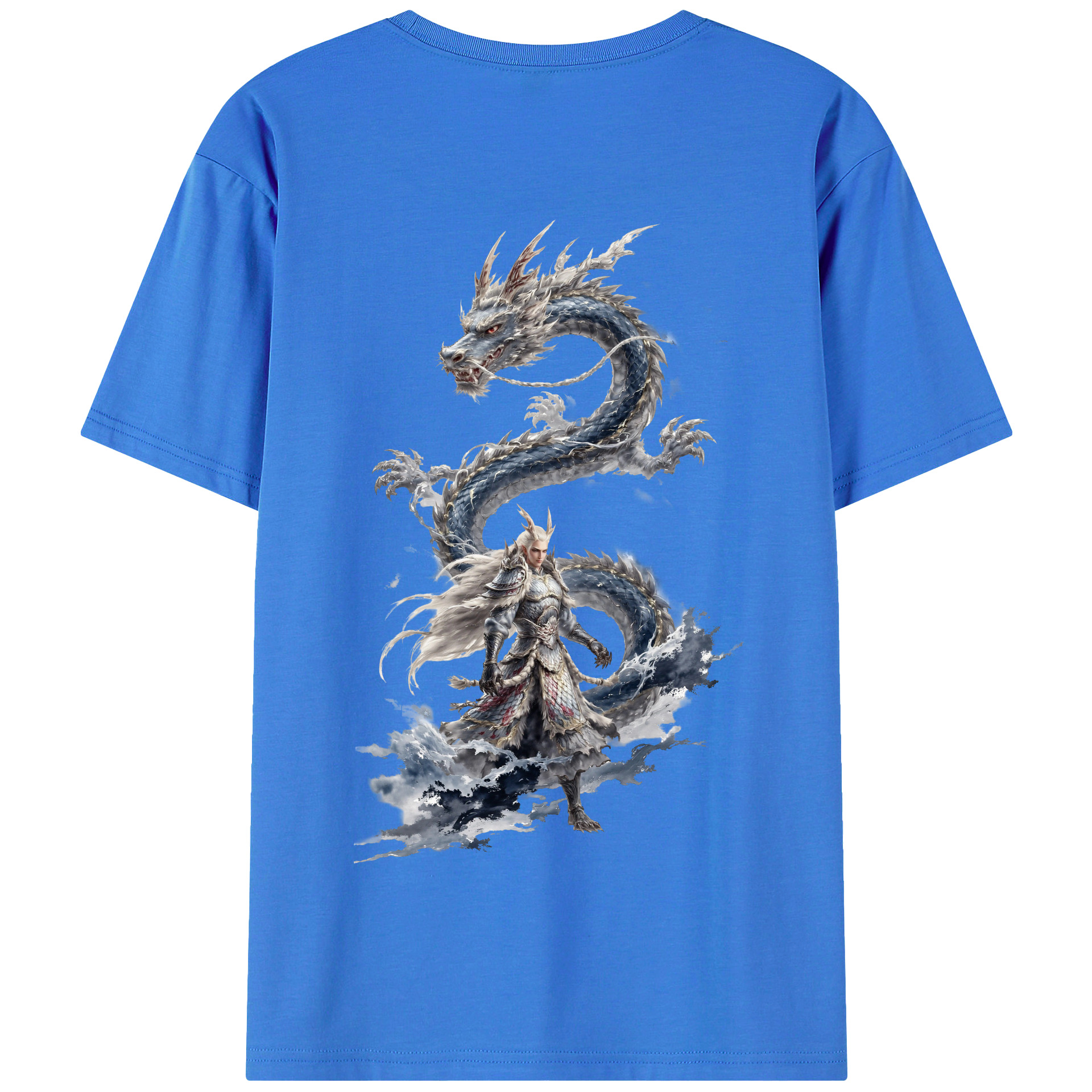 （画像用） Ne Zha 2 ナタ 魔童の大暴れ 綿100％半袖Tシャツ（背面プリント）