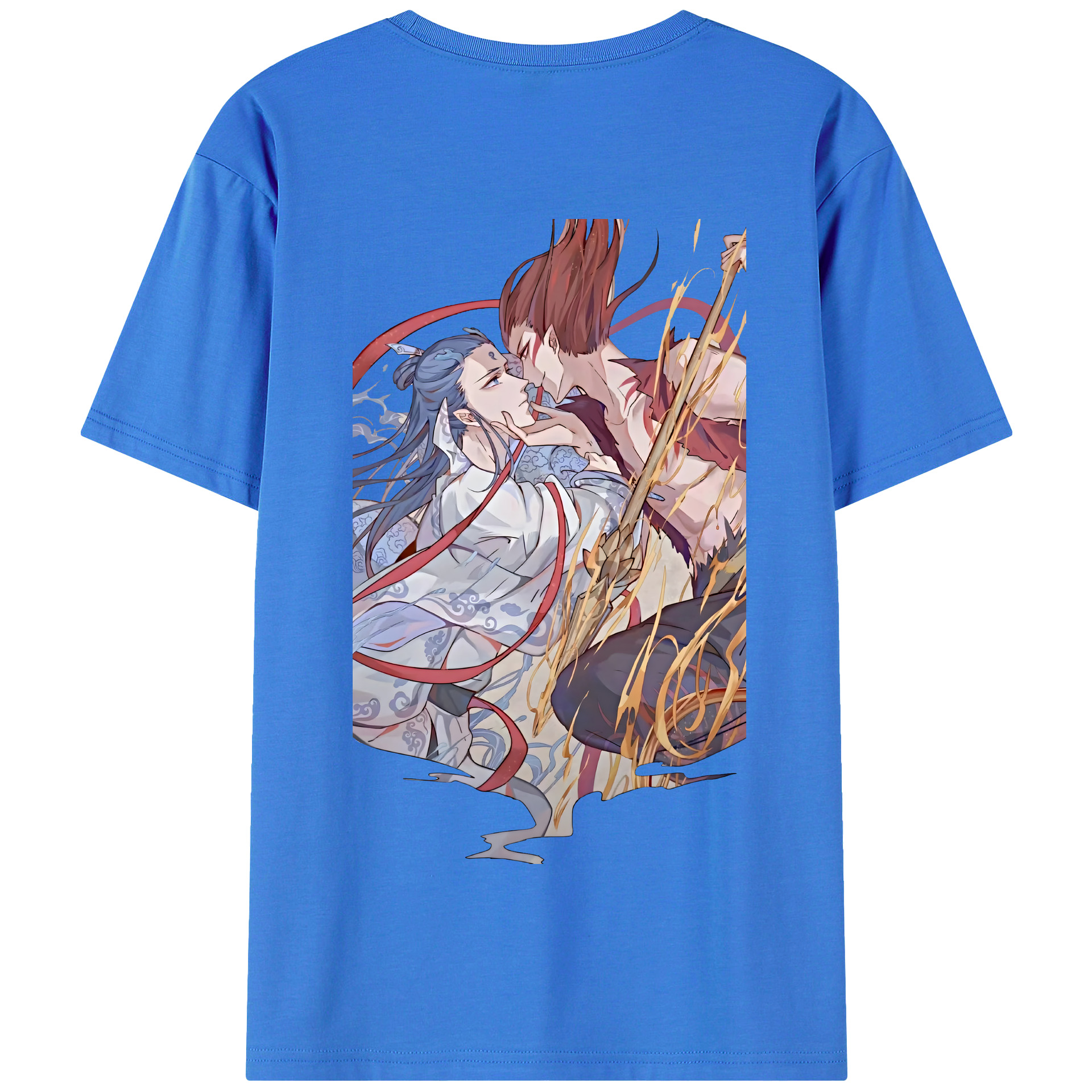 （画像用） Ne Zha 2 ナタ 魔童の大暴れ 綿100％半袖Tシャツ（背面プリント）
