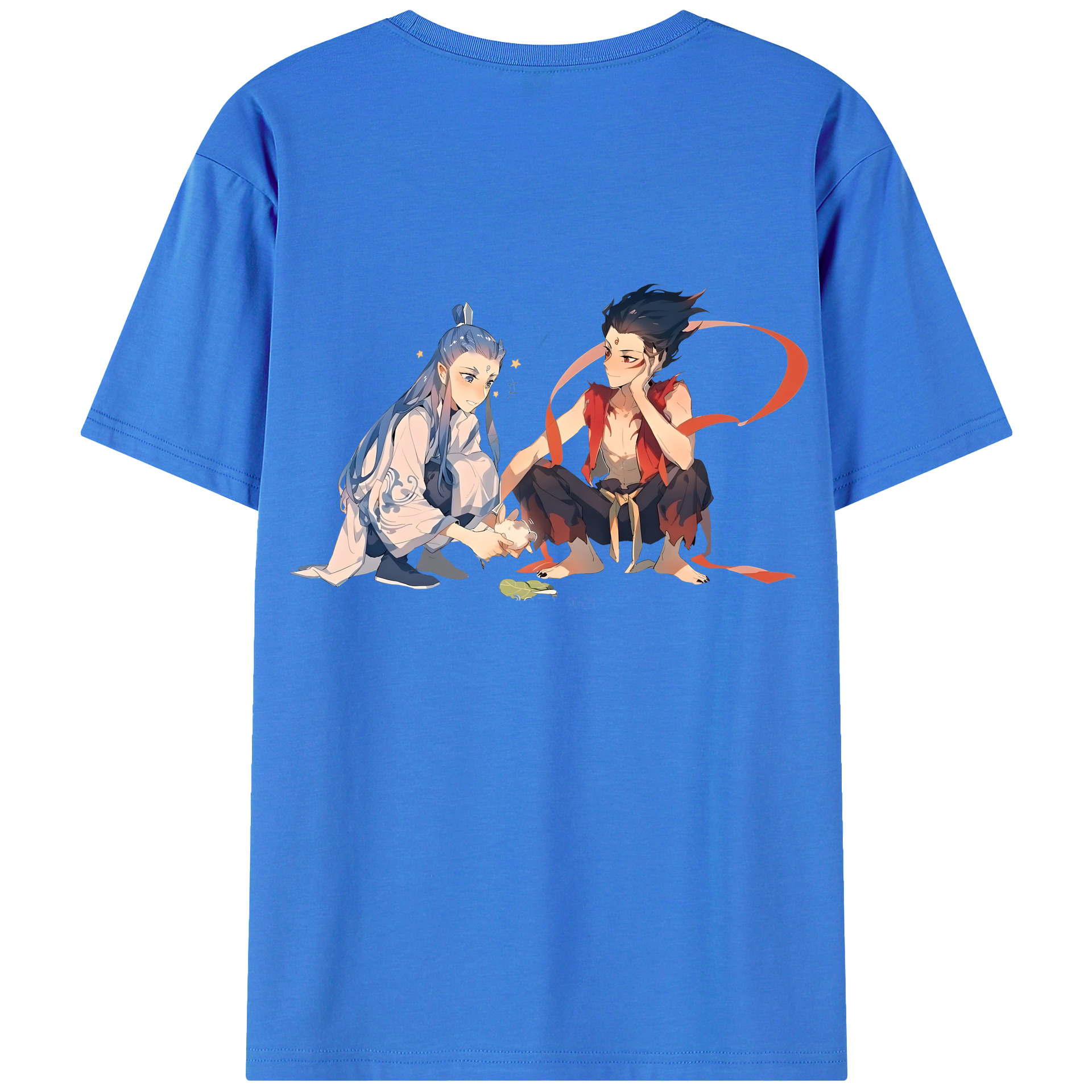 （画像用） Ne Zha 2 ナタ 魔童の大暴れ 綿100％半袖Tシャツ（背面プリント）