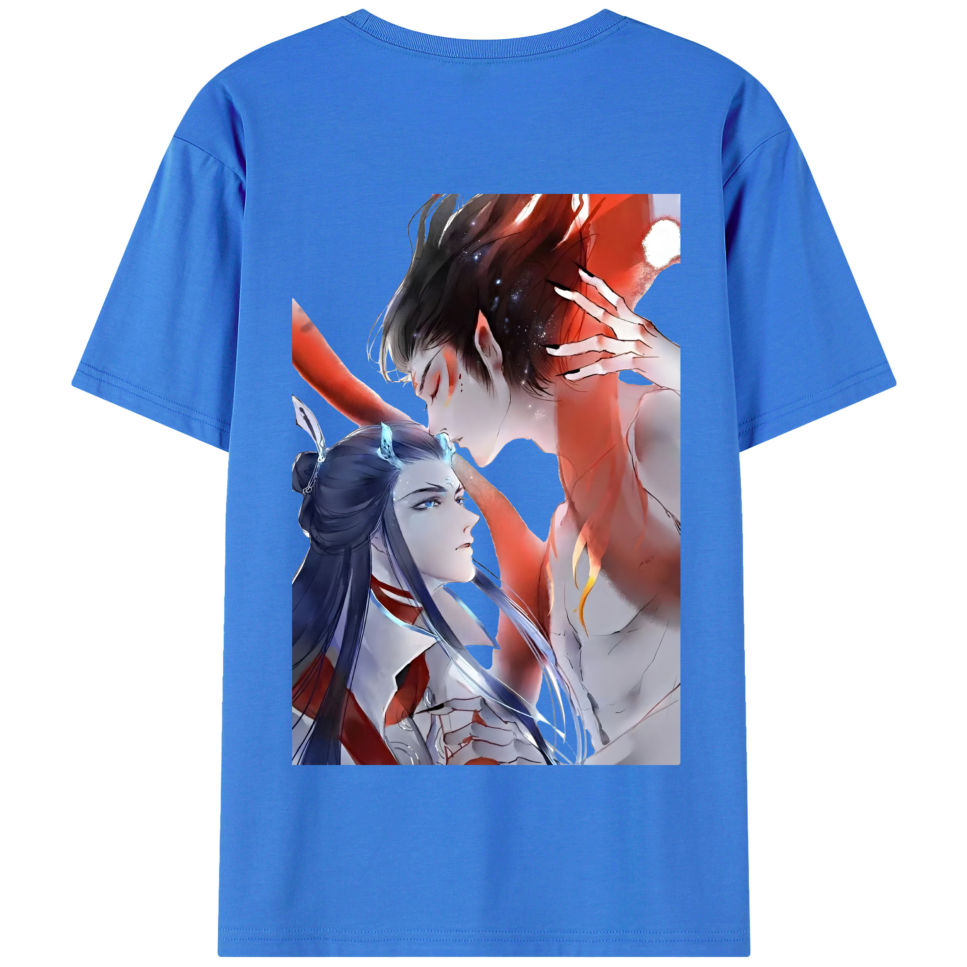 （画像用） Ne Zha 2 ナタ 魔童の大暴れ 綿100％半袖Tシャツ（背面プリント）