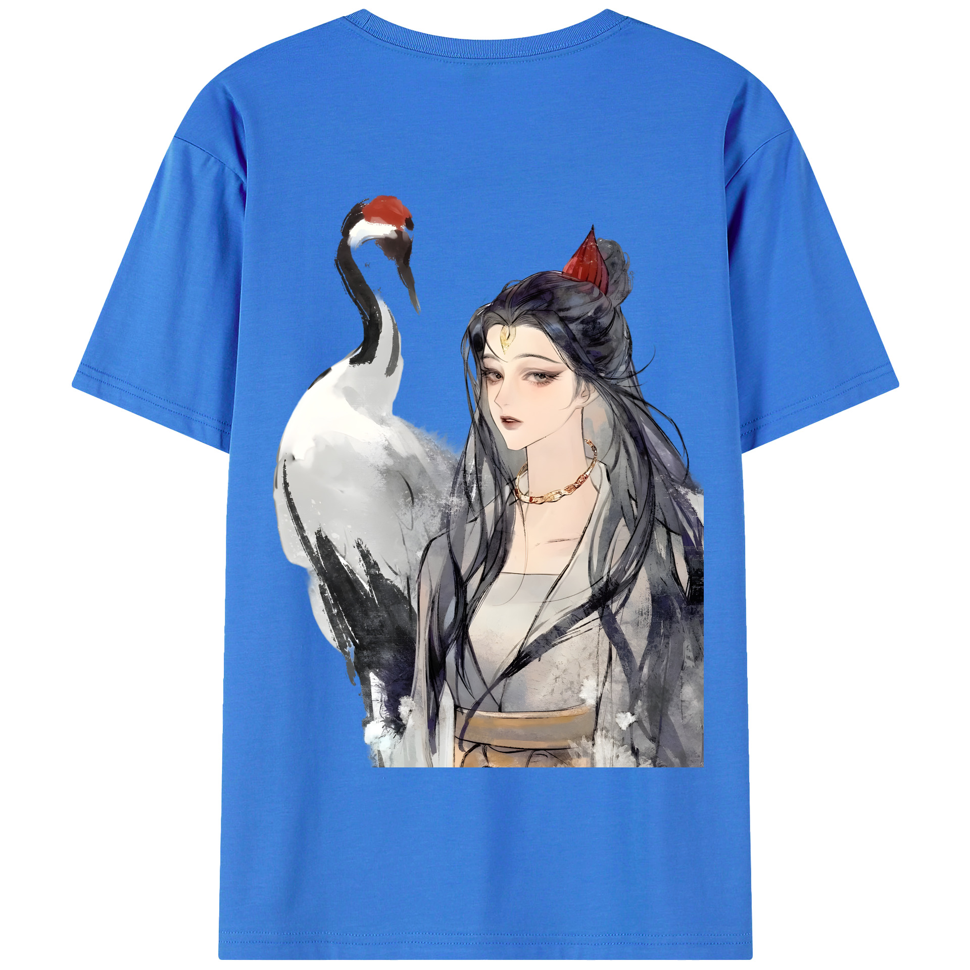 （画像用） Ne Zha 2 ナタ 魔童の大暴れ 綿100％半袖Tシャツ（背面プリント）