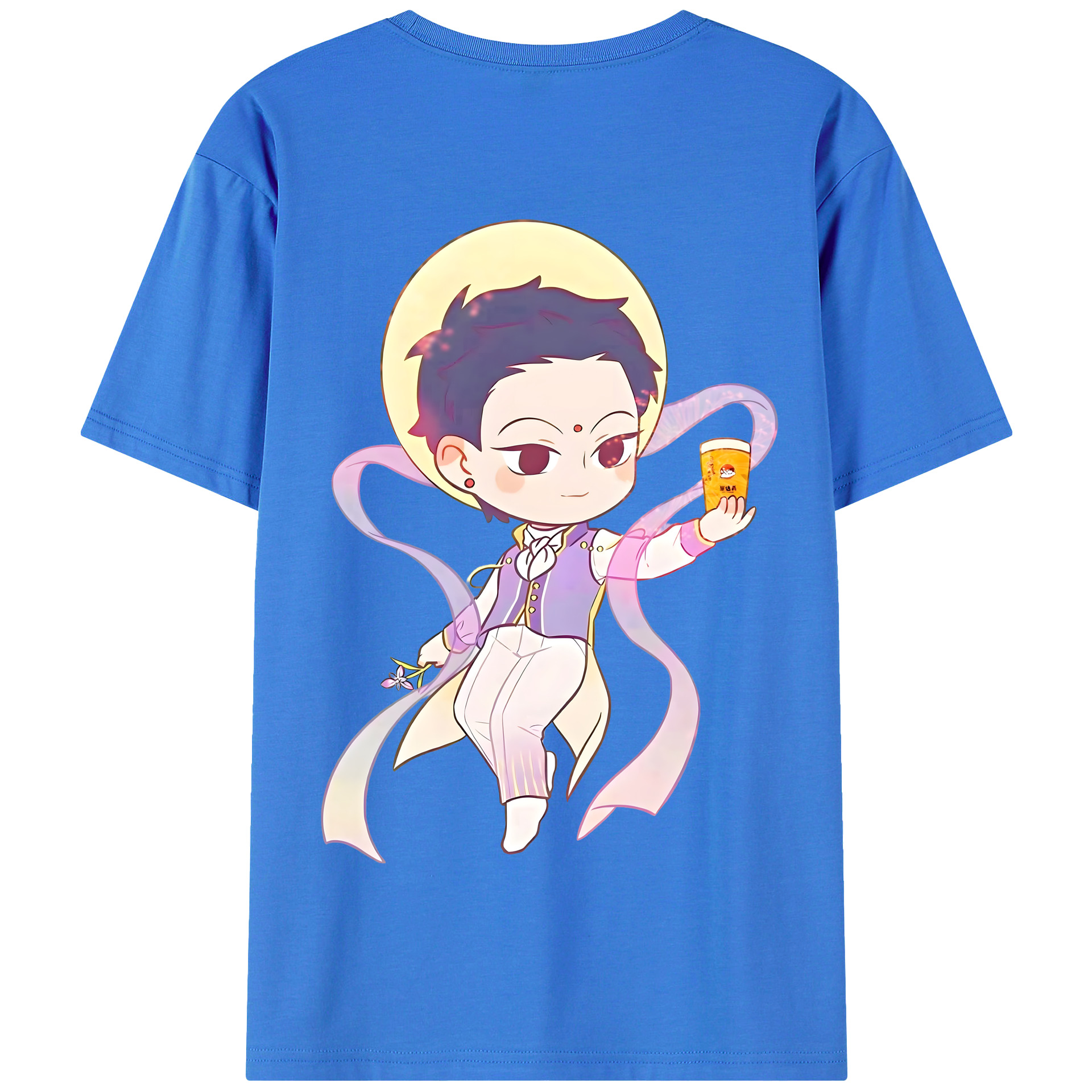 （画像用） Ne Zha 2 ナタ 魔童の大暴れ 綿100％半袖Tシャツ（背面プリント）