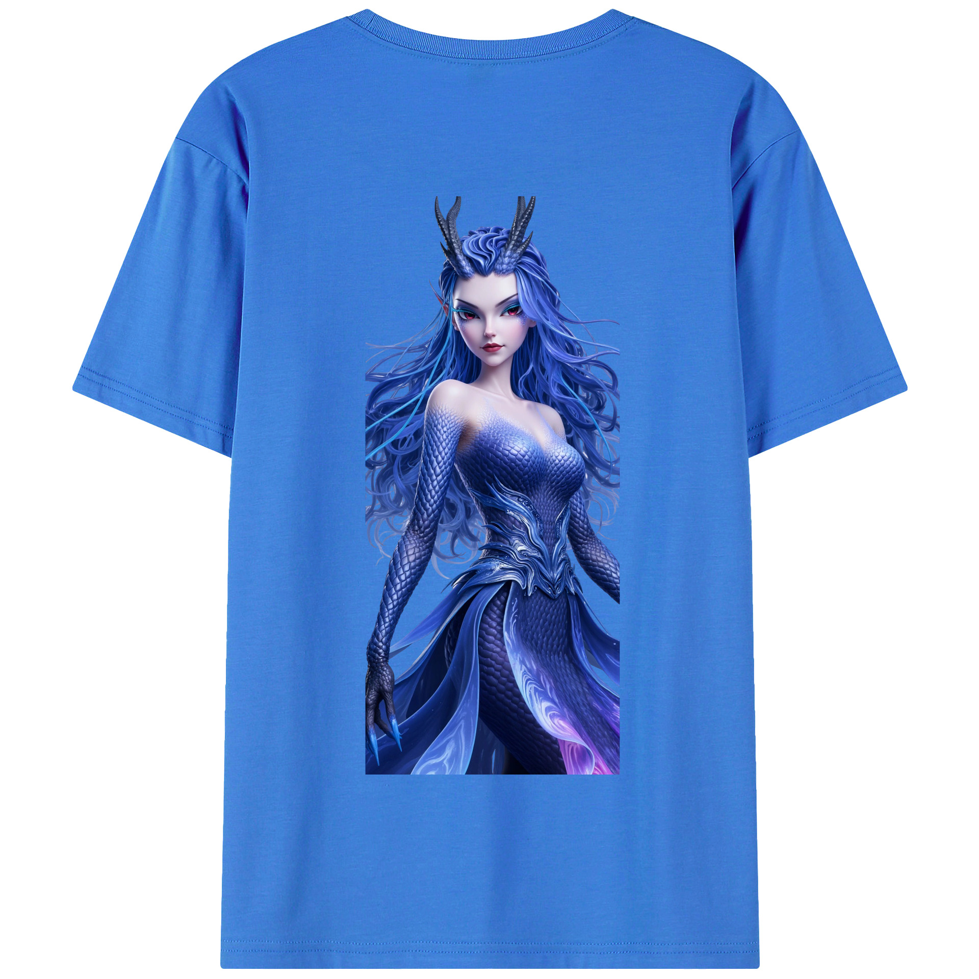 （画像用） Ne Zha 2 ナタ 魔童の大暴れ 綿100％半袖Tシャツ（背面プリント）