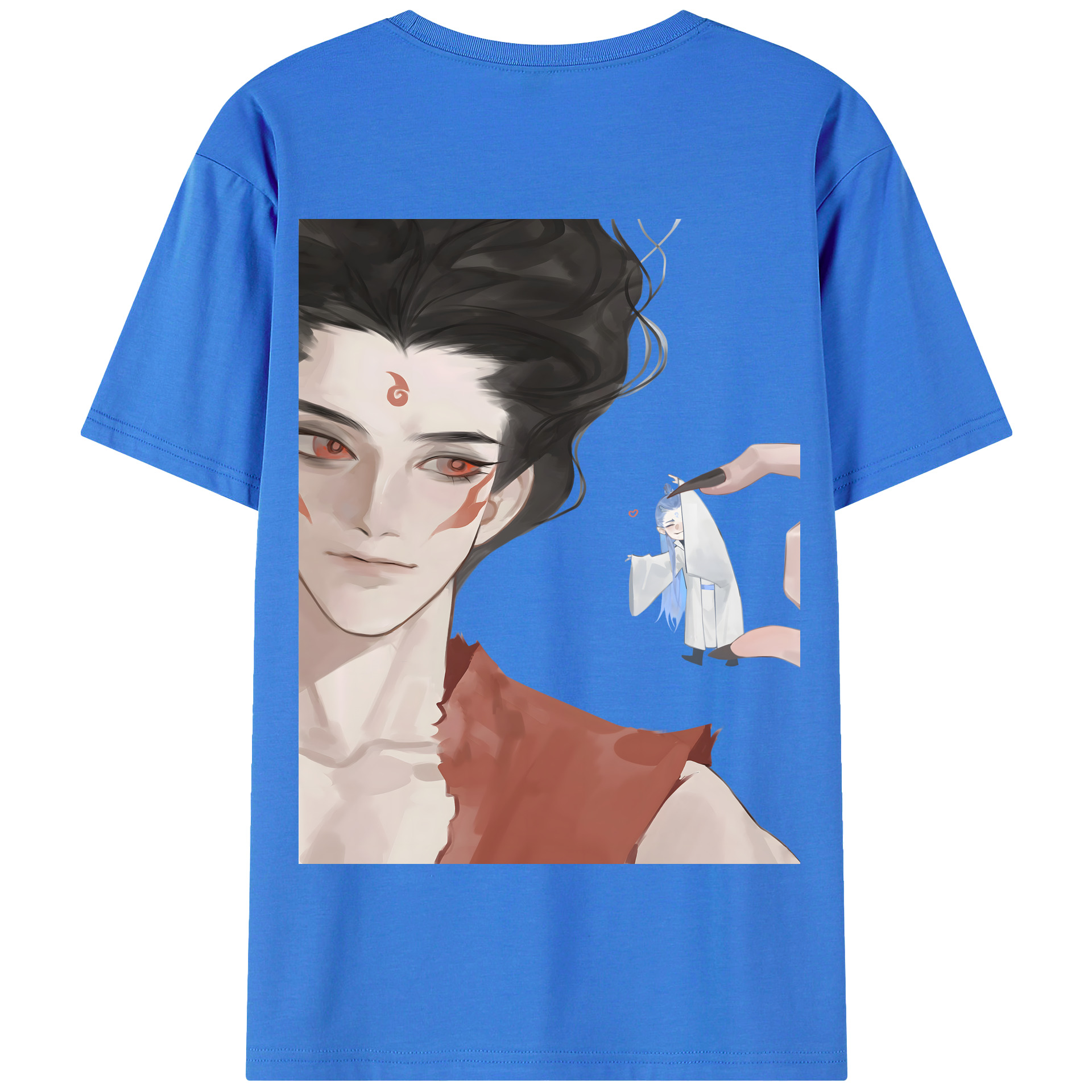 （画像用） Ne Zha 2 ナタ 魔童の大暴れ 綿100％半袖Tシャツ（背面プリント）