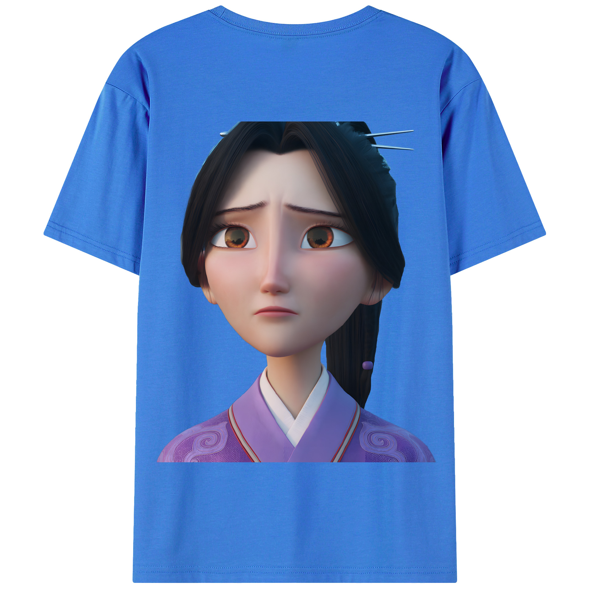 （画像用） Ne Zha 2 ナタ 魔童の大暴れ 綿100％半袖Tシャツ（背面プリント）