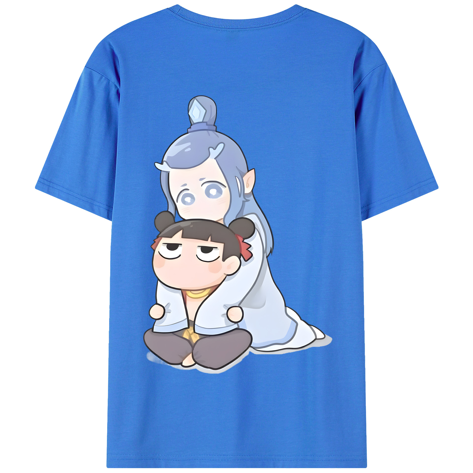 （画像用） Ne Zha 2 ナタ 魔童の大暴れ 綿100％半袖Tシャツ（背面プリント）