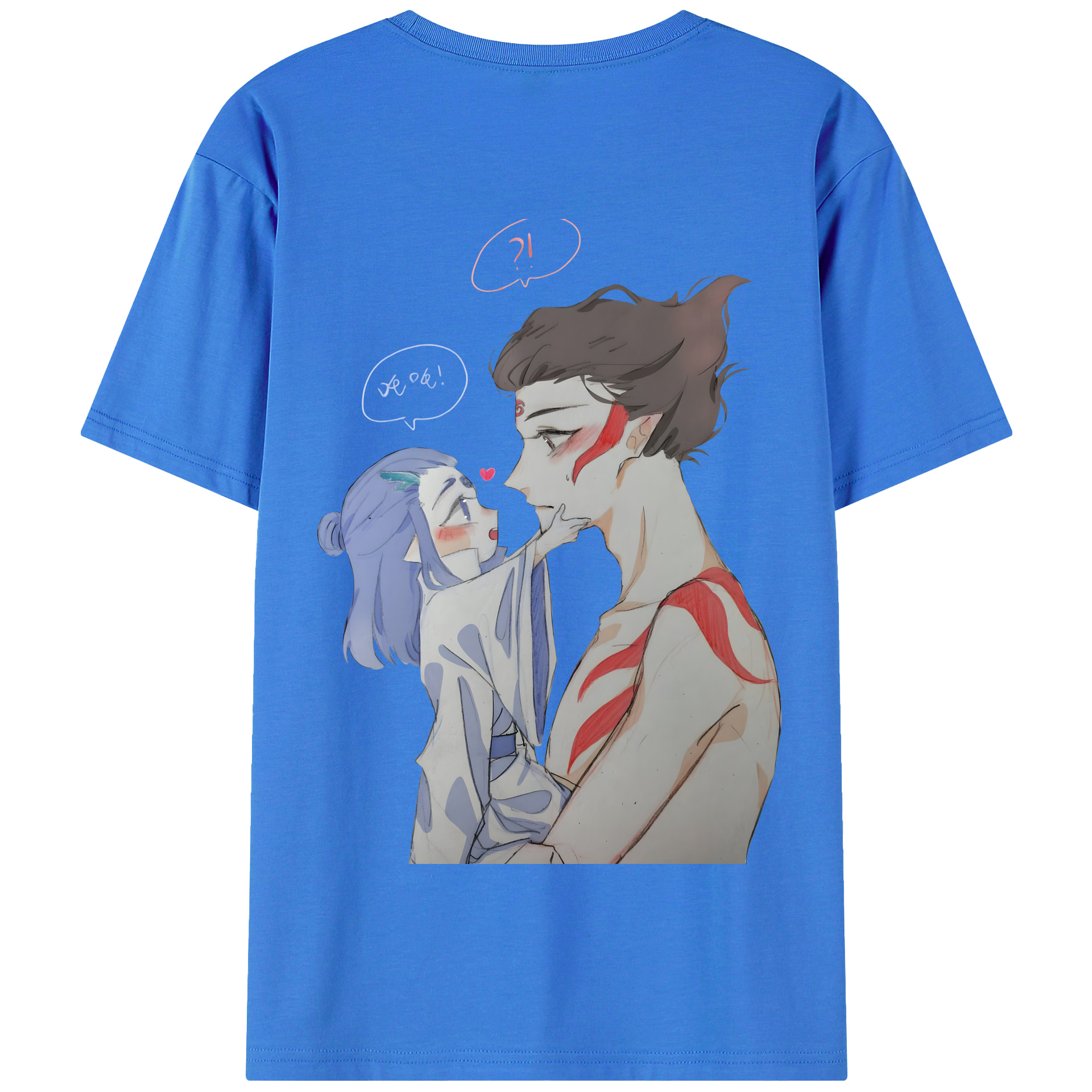 （画像用） Ne Zha 2 ナタ 魔童の大暴れ 綿100％半袖Tシャツ（背面プリント）