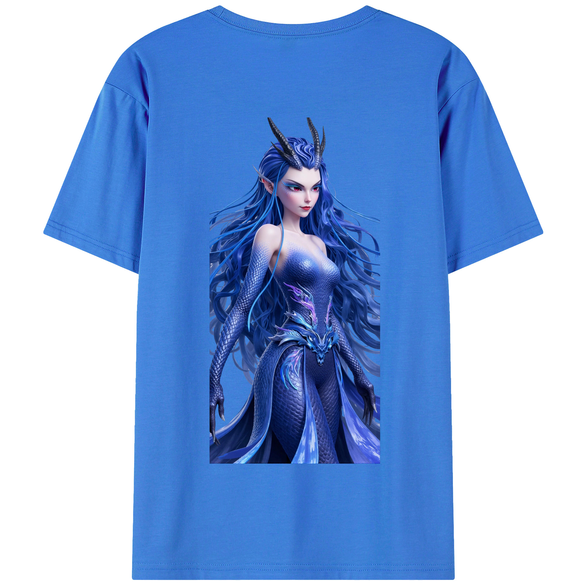 （画像用） Ne Zha 2 ナタ 魔童の大暴れ 綿100％半袖Tシャツ（背面プリント）