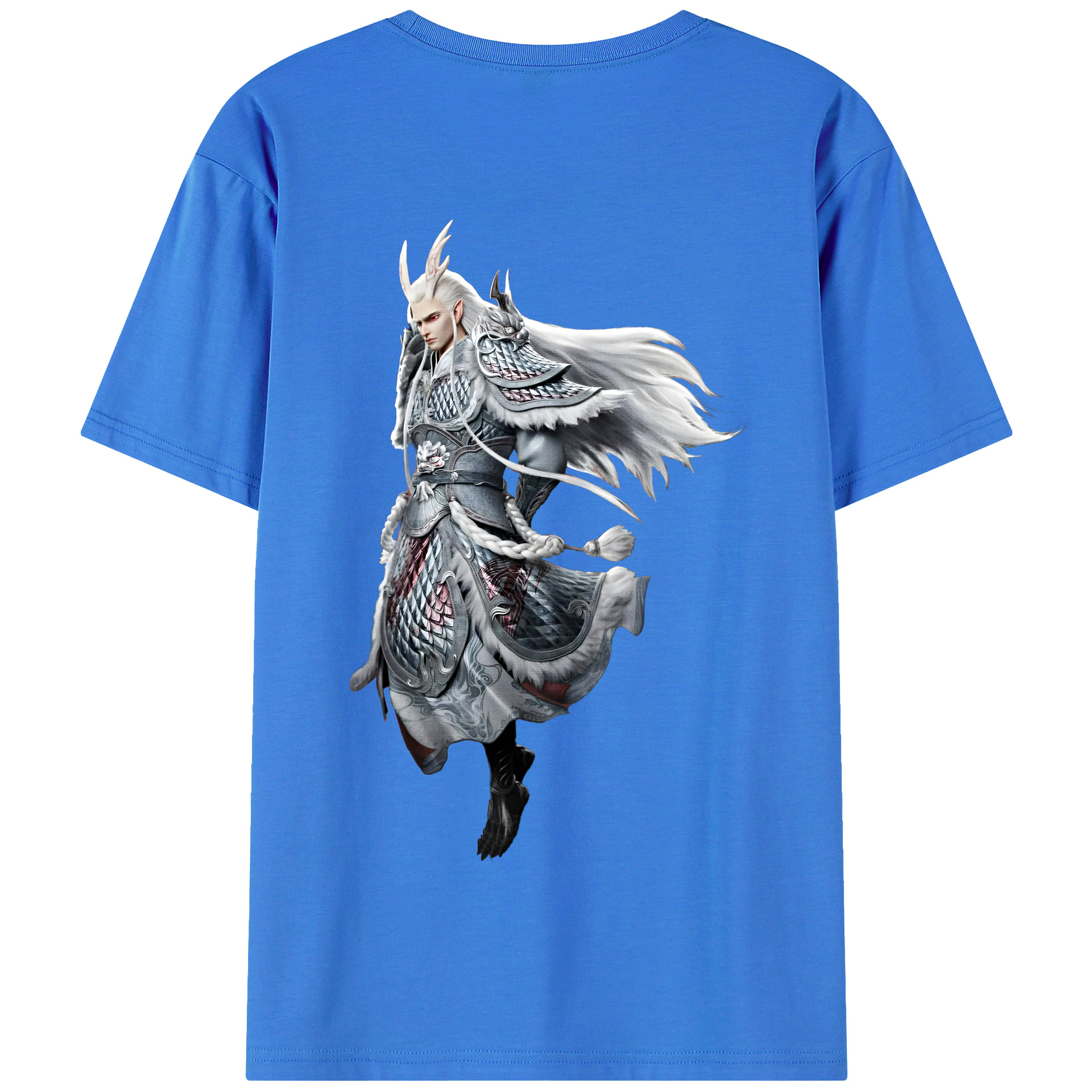 （画像用） Ne Zha 2 ナタ 魔童の大暴れ 綿100％半袖Tシャツ（背面プリント）
