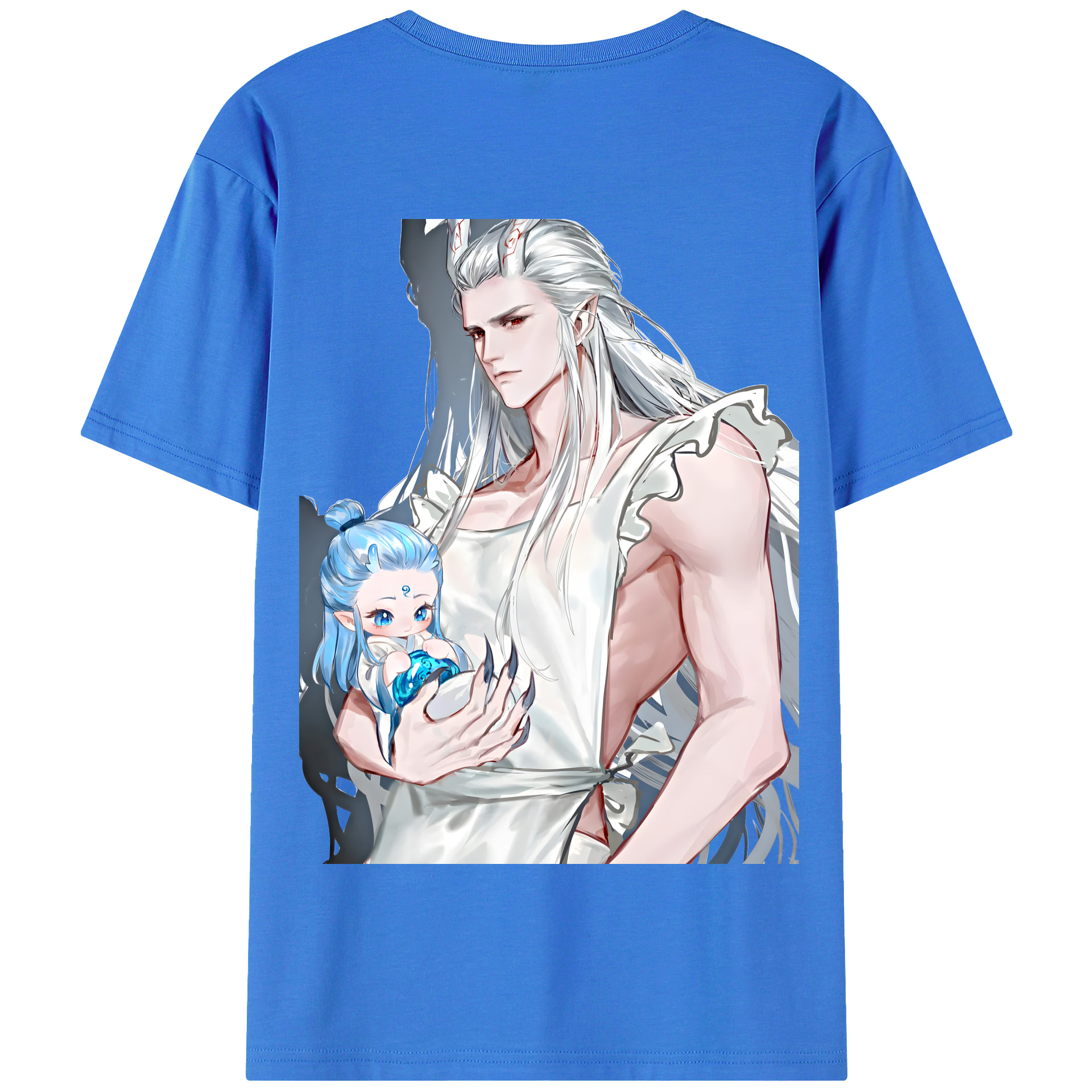 （画像用） Ne Zha 2 ナタ 魔童の大暴れ 綿100％半袖Tシャツ（背面プリント）