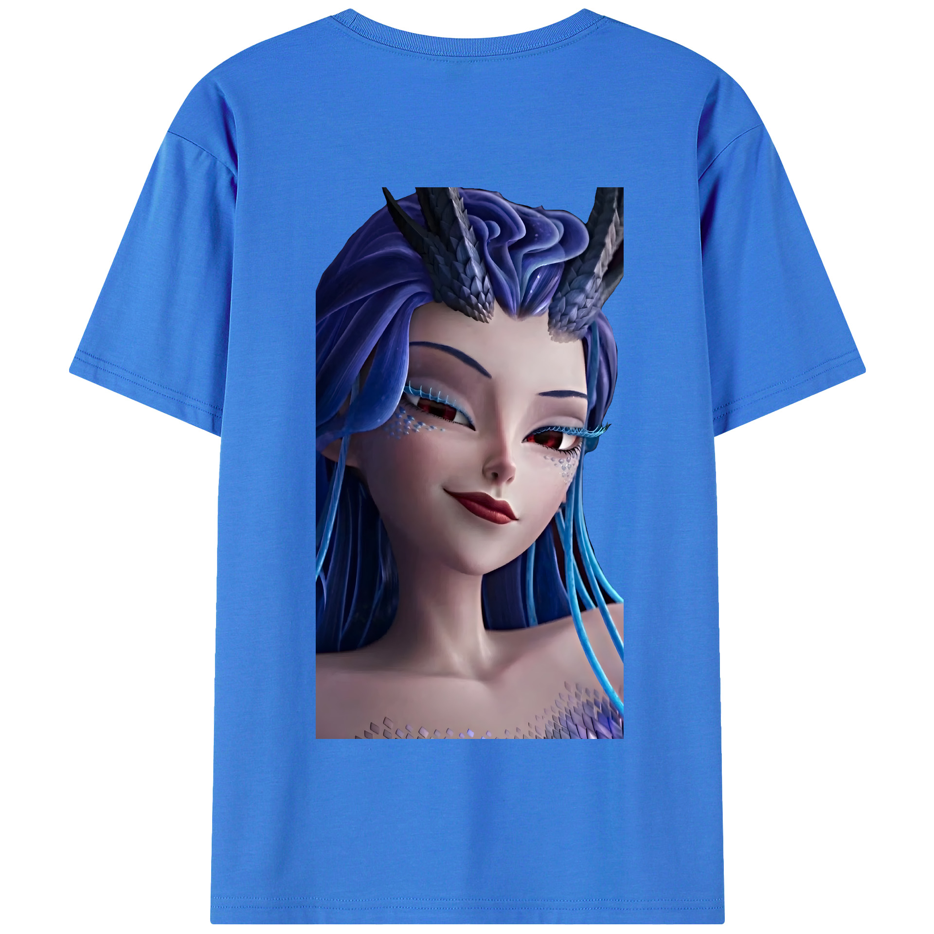 （画像用） Ne Zha 2 ナタ 魔童の大暴れ 綿100％半袖Tシャツ（背面プリント）
