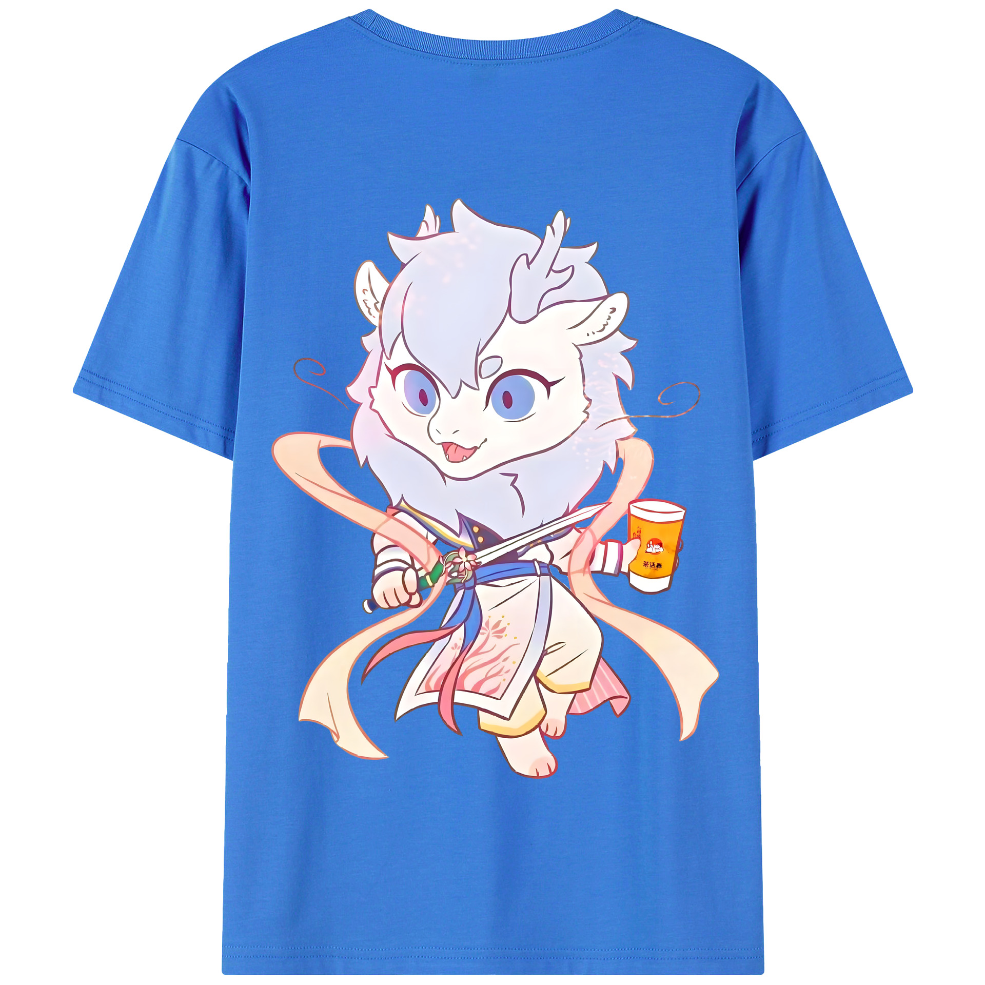 （画像用） Ne Zha 2 ナタ 魔童の大暴れ 綿100％半袖Tシャツ（背面プリント）