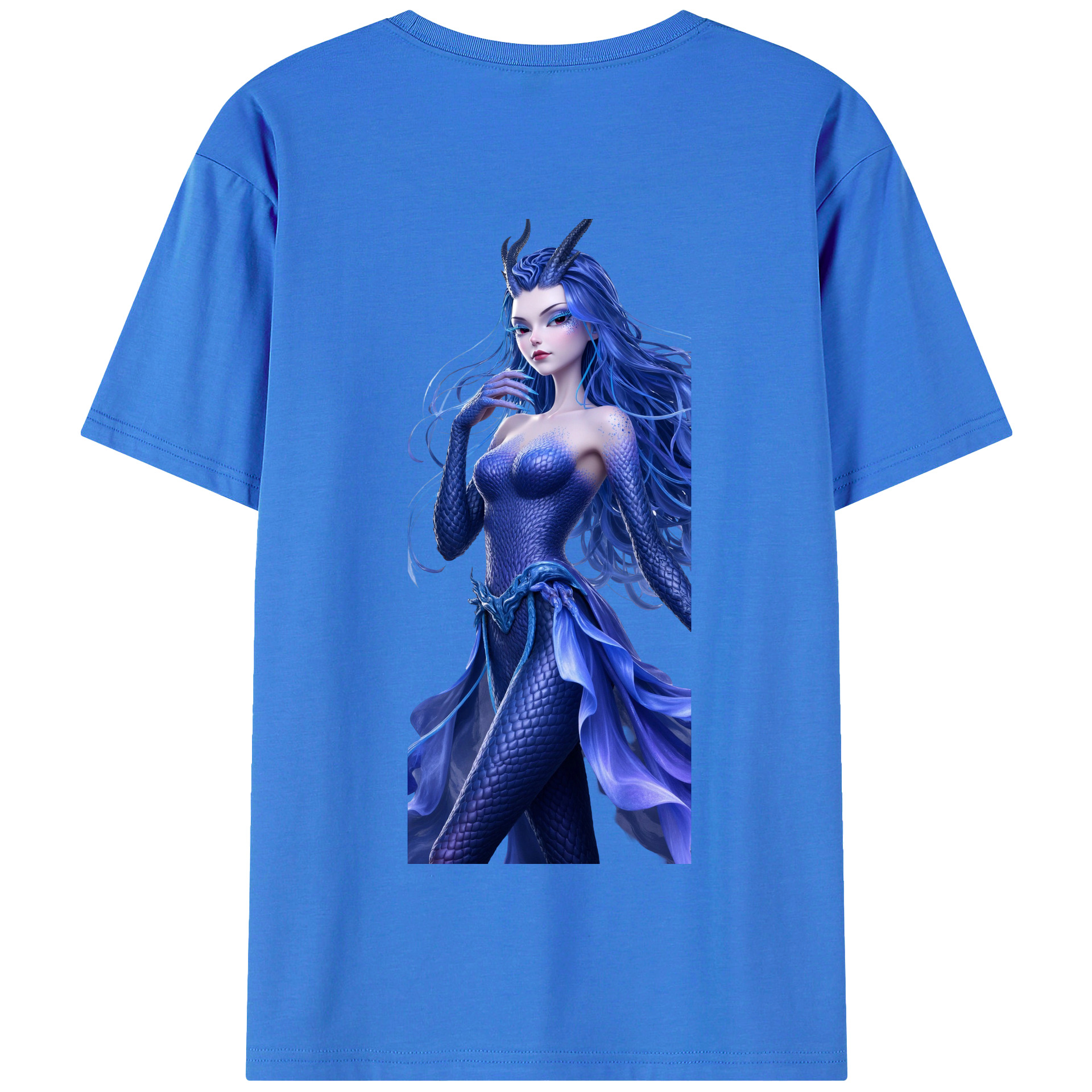（画像用） Ne Zha 2 ナタ 魔童の大暴れ 綿100％半袖Tシャツ（背面プリント）