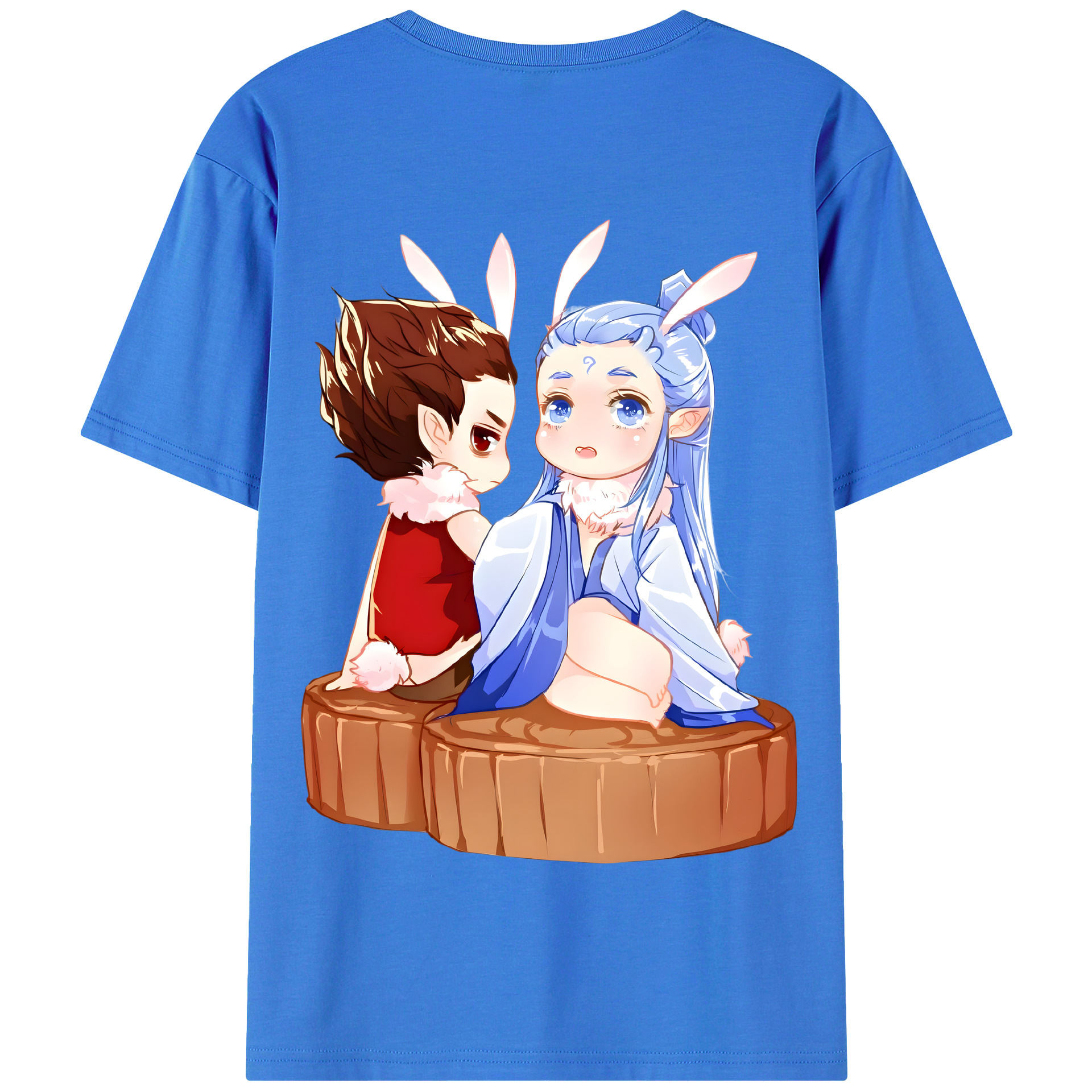 （画像用） Ne Zha 2 ナタ 魔童の大暴れ 綿100％半袖Tシャツ（背面プリント）