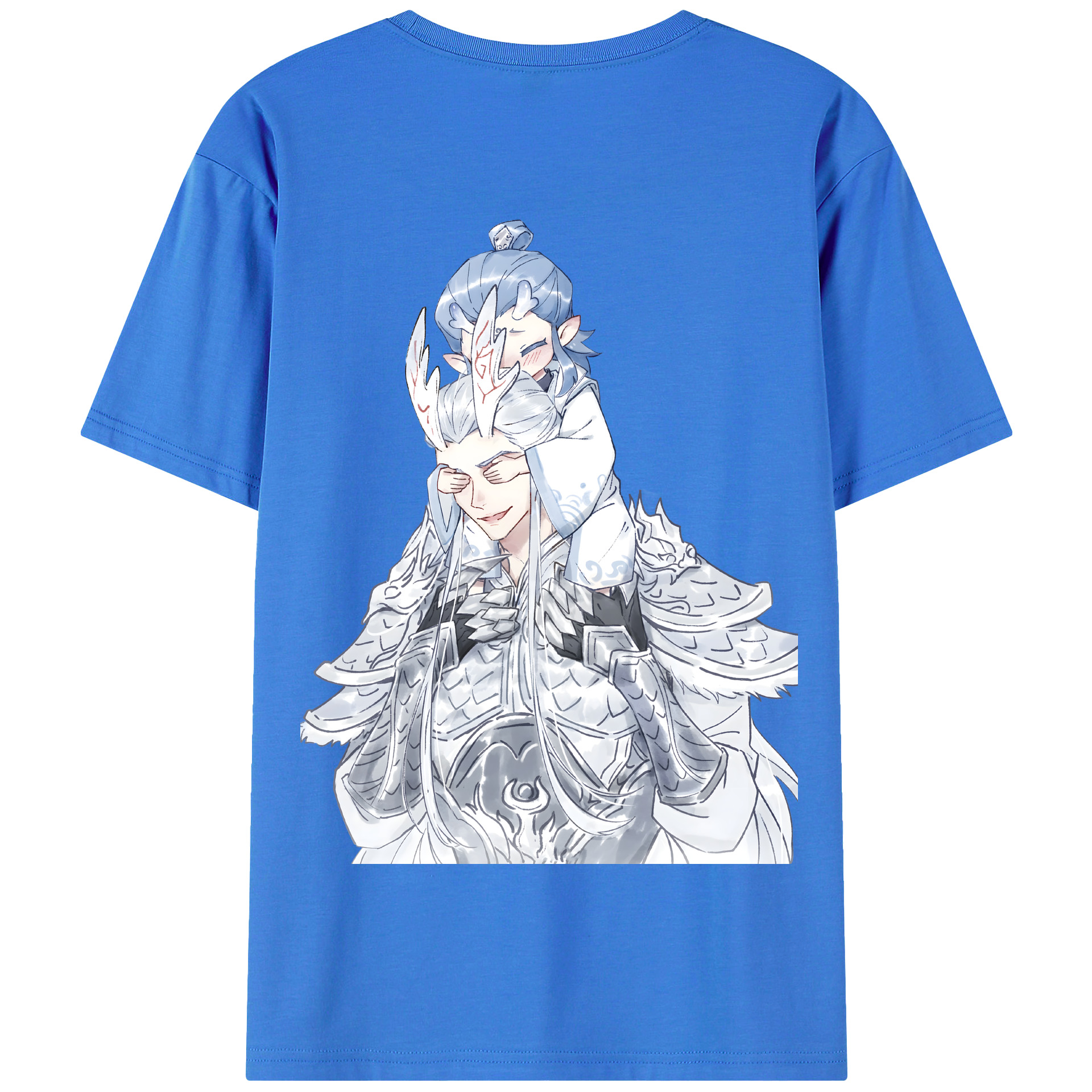 （画像用） Ne Zha 2 ナタ 魔童の大暴れ 綿100％半袖Tシャツ（背面プリント）