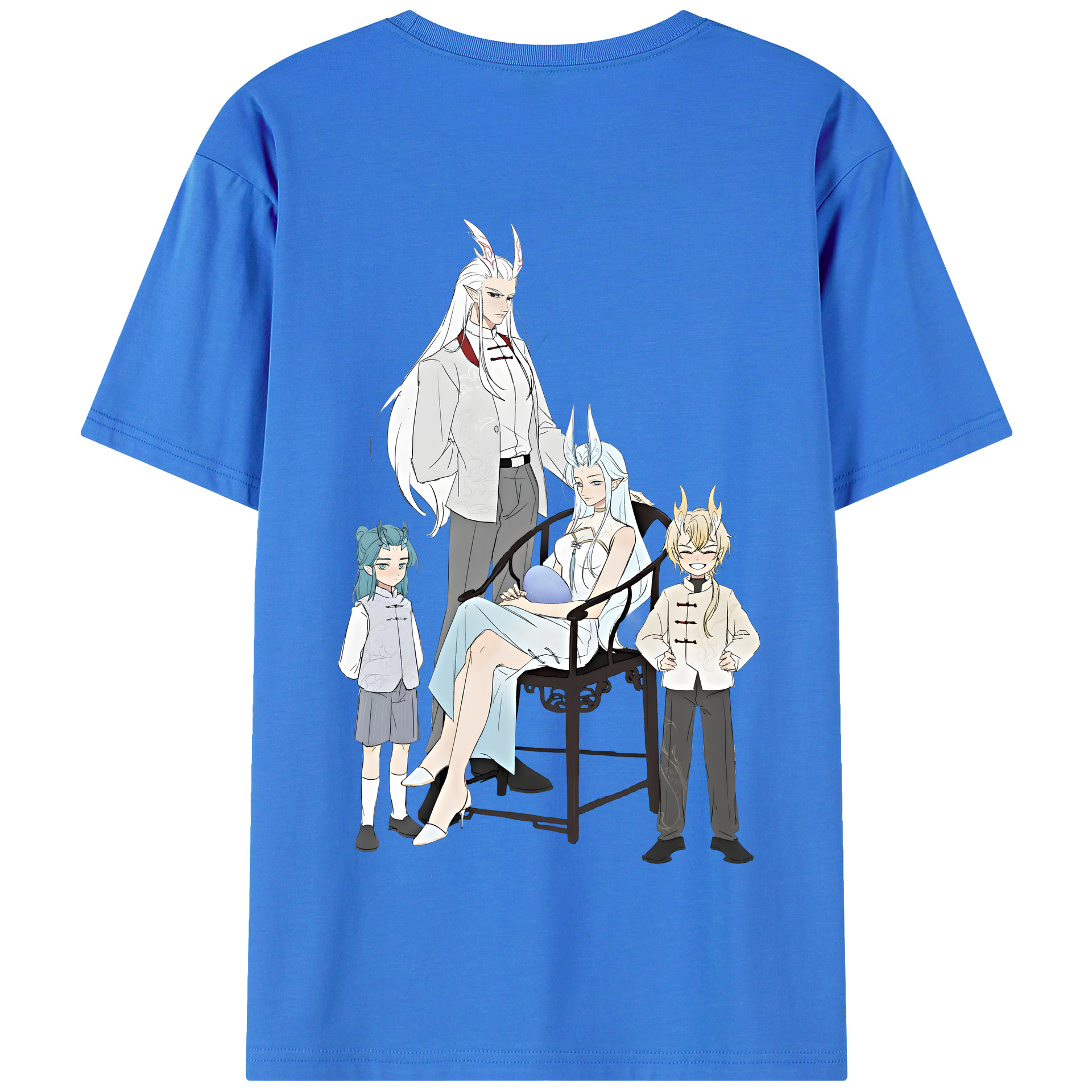 （画像用） Ne Zha 2 ナタ 魔童の大暴れ 綿100％半袖Tシャツ（背面プリント）