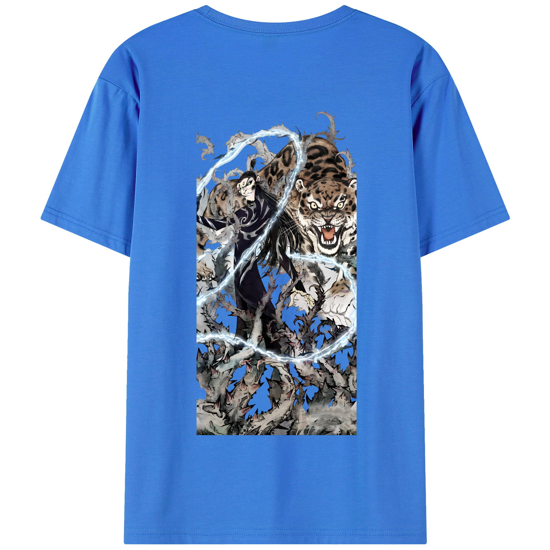 （画像用） Ne Zha 2 ナタ 魔童の大暴れ 綿100％半袖Tシャツ（背面プリント）