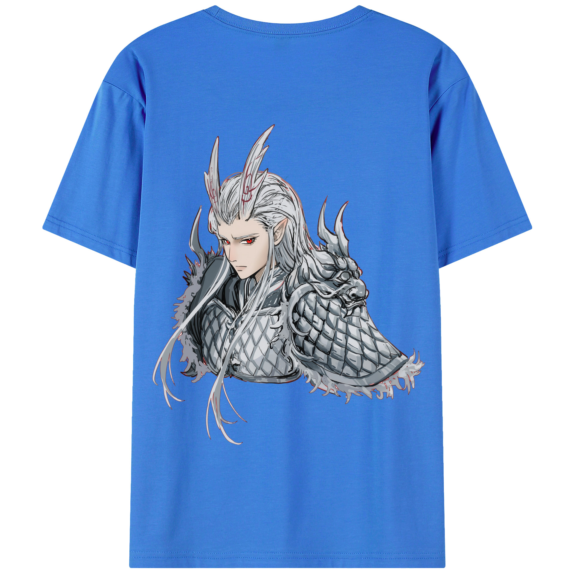 （画像用） Ne Zha 2 ナタ 魔童の大暴れ 綿100％半袖Tシャツ（背面プリント）