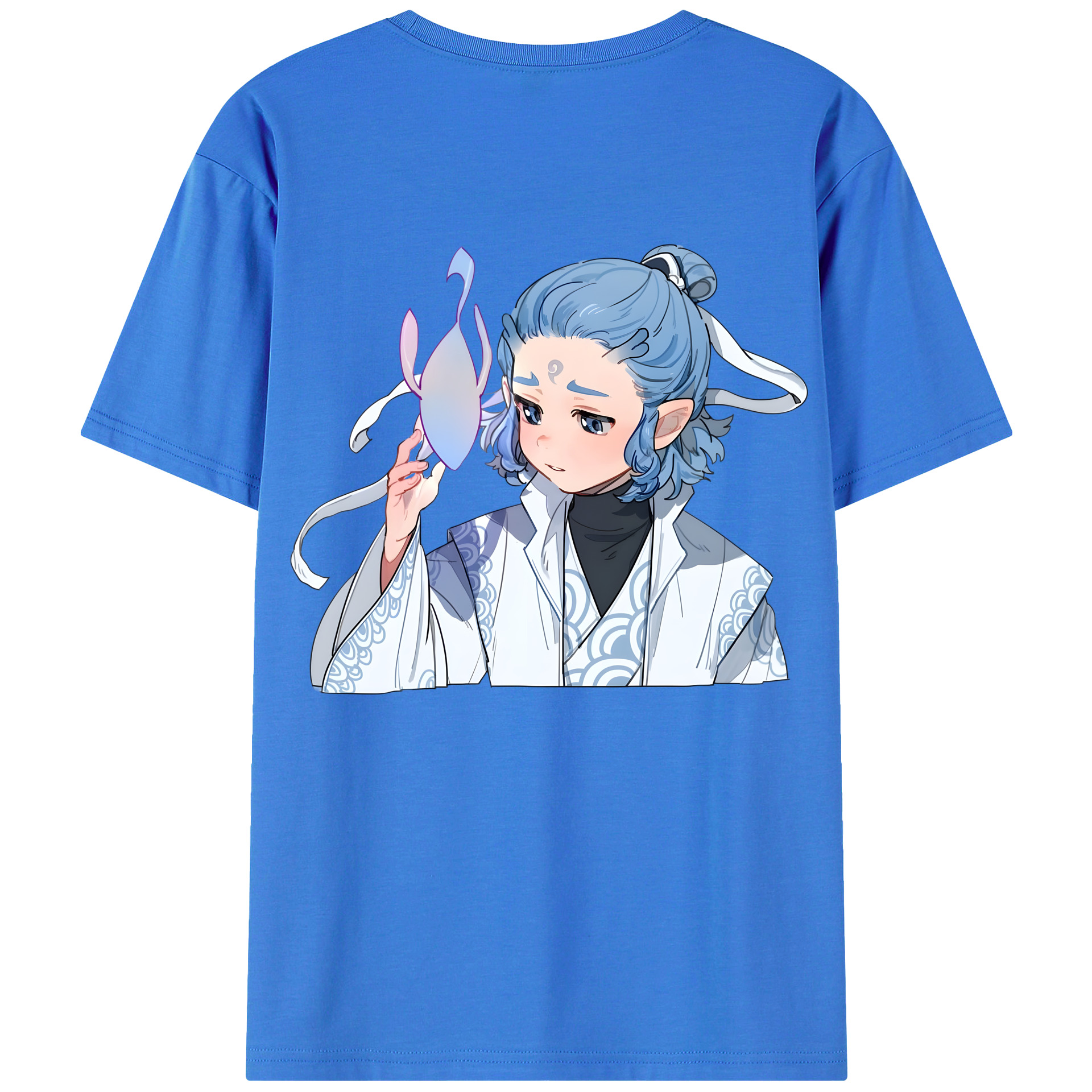 （画像用） Ne Zha 2 ナタ 魔童の大暴れ 綿100％半袖Tシャツ（背面プリント）