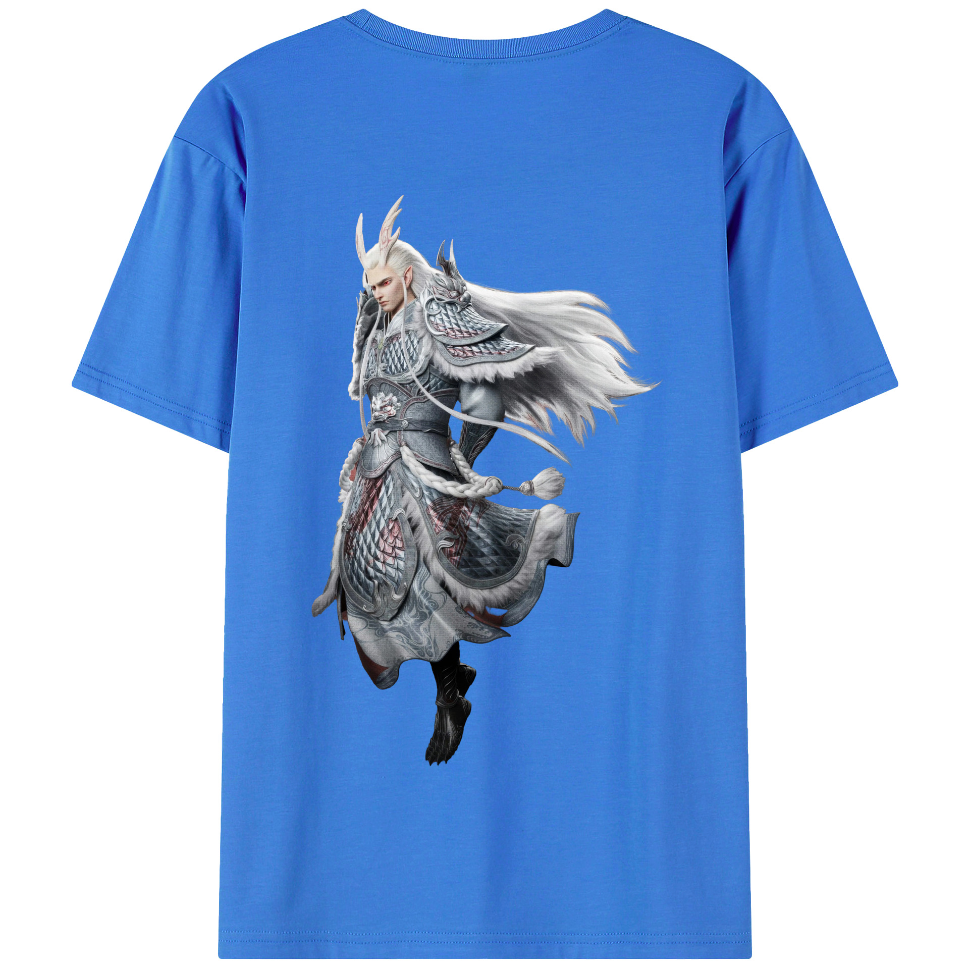 （画像用） Ne Zha 2 ナタ 魔童の大暴れ 綿100％半袖Tシャツ（背面プリント）