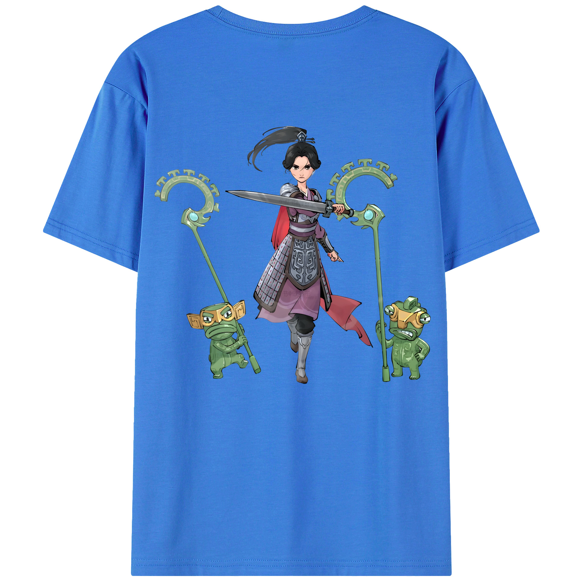 （画像用） Ne Zha 2 ナタ 魔童の大暴れ 綿100％半袖Tシャツ（背面プリント）