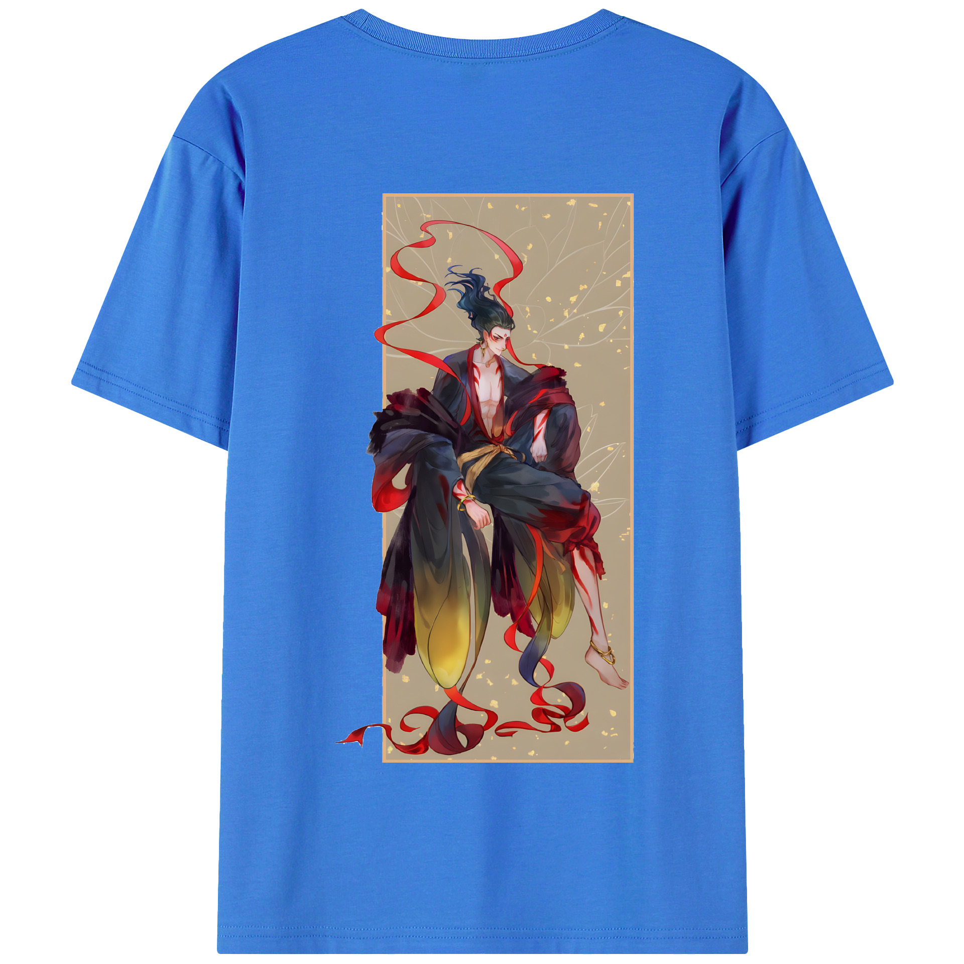 （画像用） Ne Zha 2 ナタ 魔童の大暴れ 綿100％半袖Tシャツ（背面プリント）