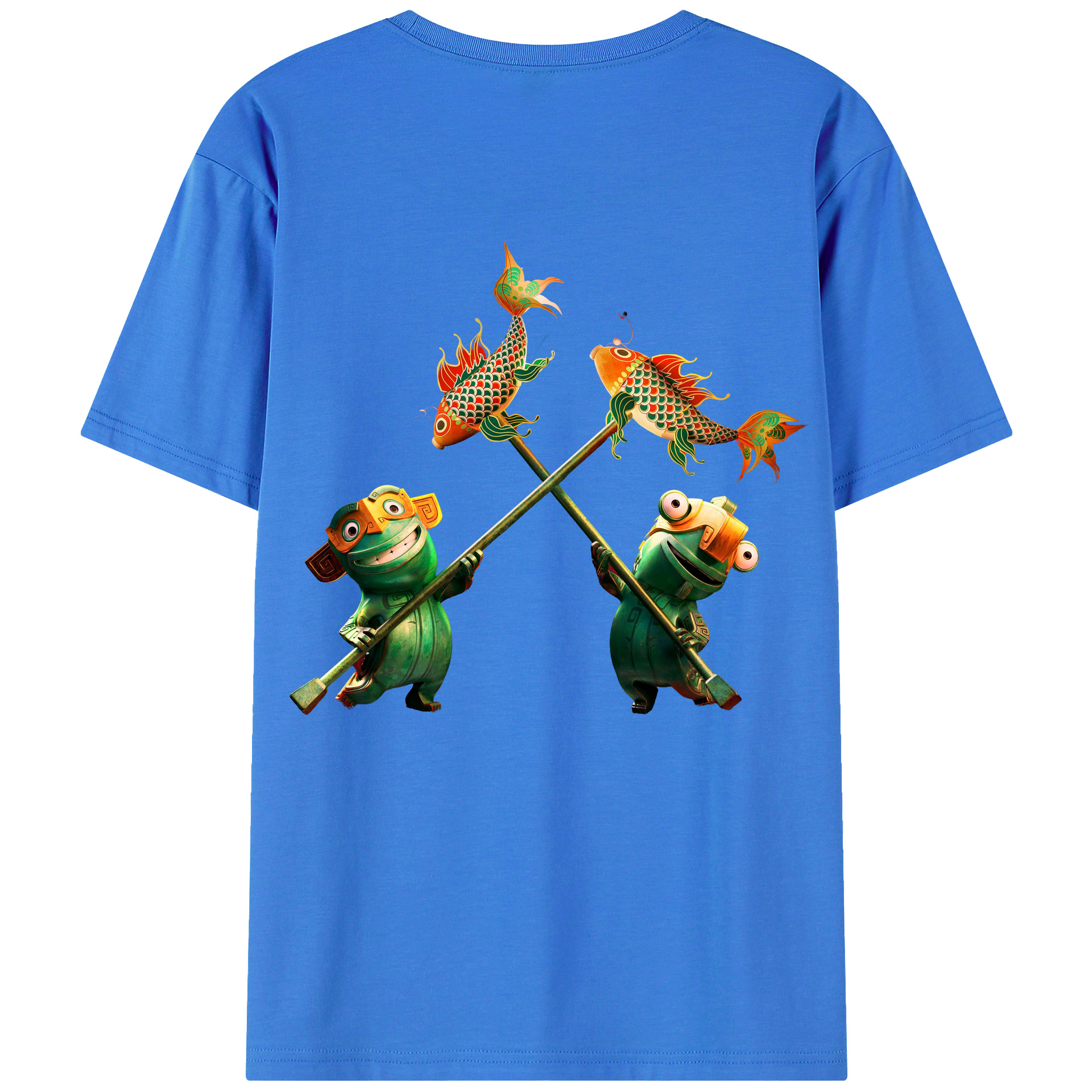 （画像用） Ne Zha 2 ナタ 魔童の大暴れ 綿100％半袖Tシャツ（背面プリント）