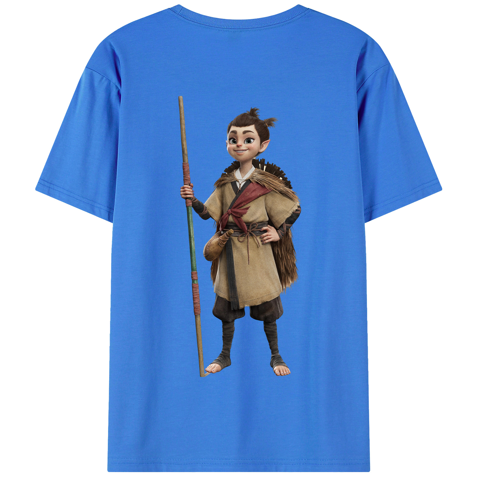 （画像用） Ne Zha 2 ナタ 魔童の大暴れ 綿100％半袖Tシャツ（背面プリント）