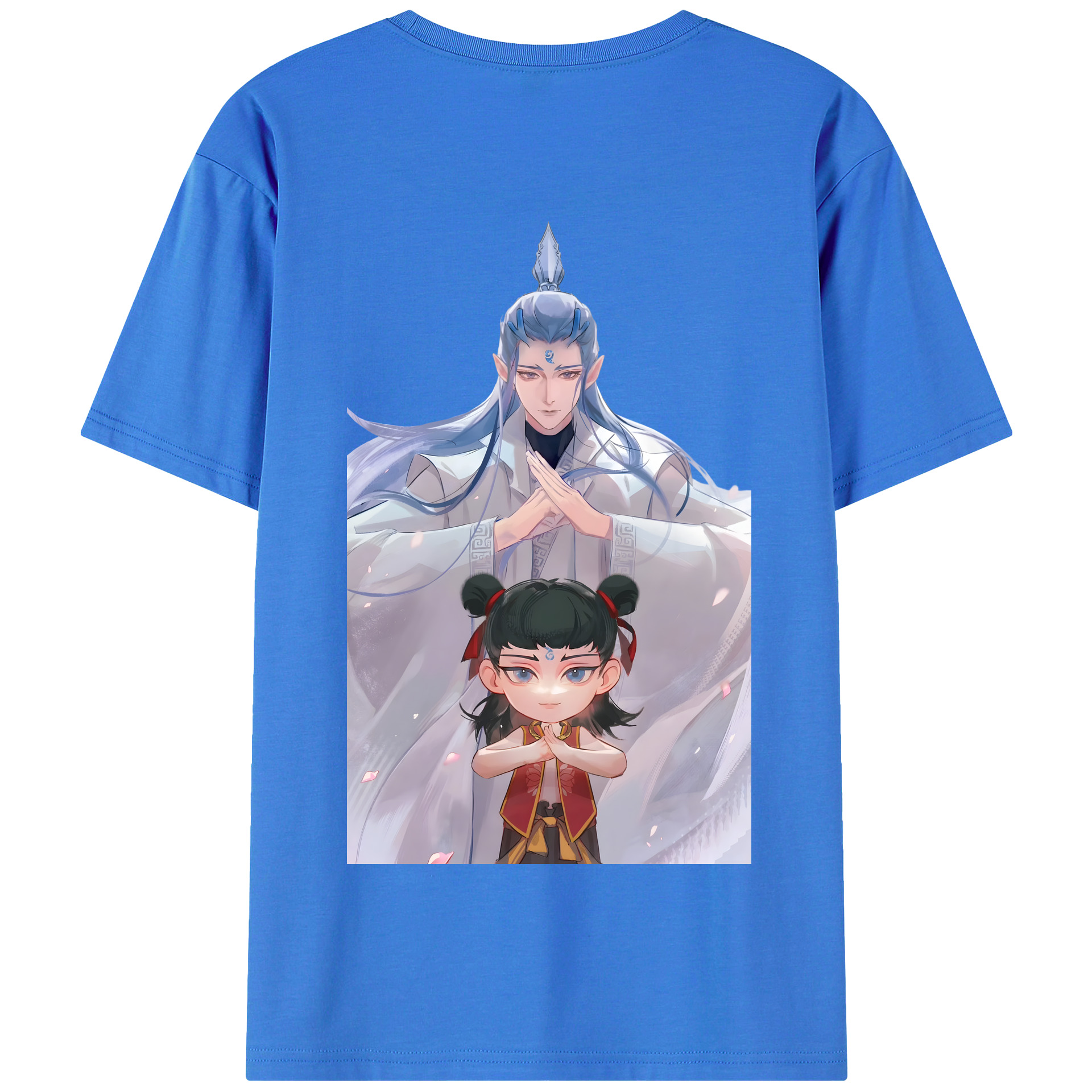 （画像用） Ne Zha 2 ナタ 魔童の大暴れ 綿100％半袖Tシャツ（背面プリント）
