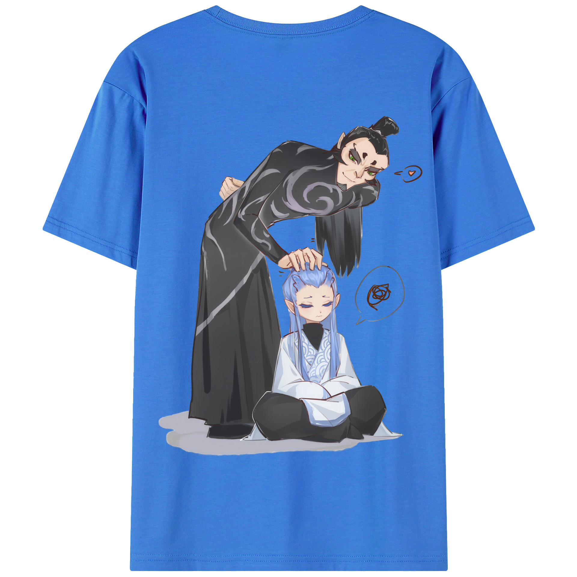 （画像用） Ne Zha 2 ナタ 魔童の大暴れ 綿100％半袖Tシャツ（背面プリント）